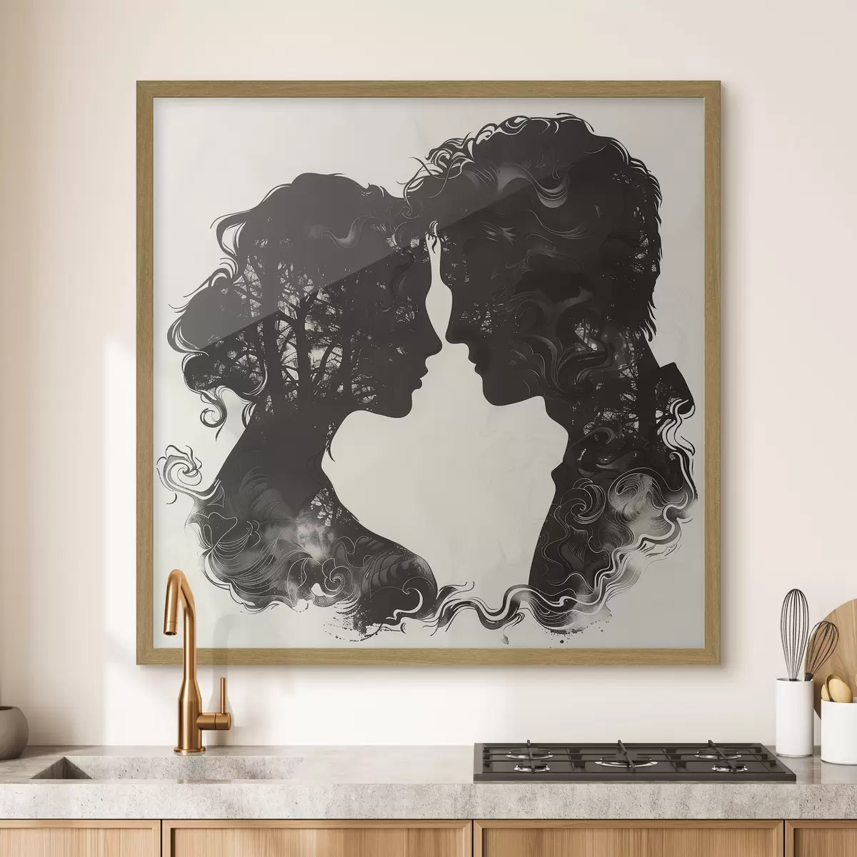 Plakat Sylwetki zakochanej pary f40939