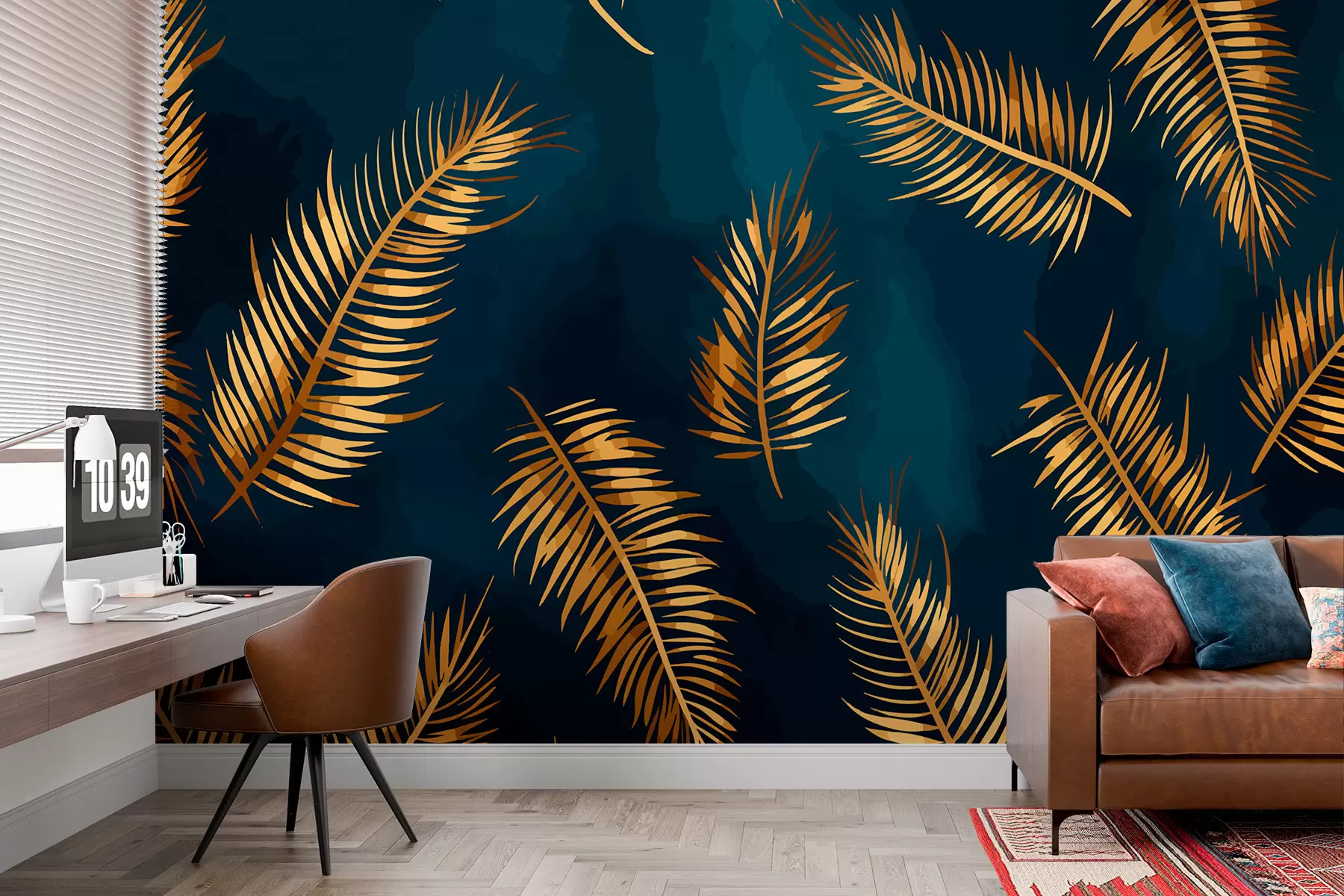 Fototapeta Malowane liście w01743