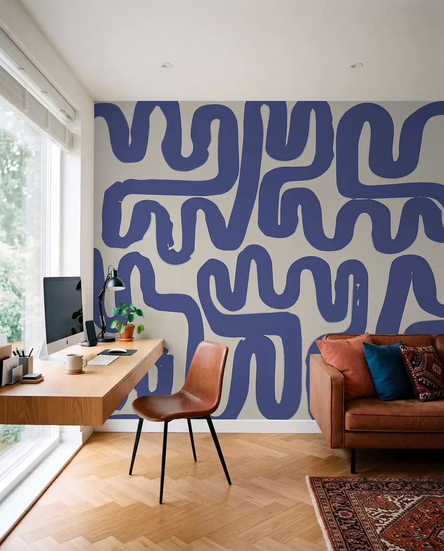 Fototapeta Niebieskie linie uzwojenia w01686