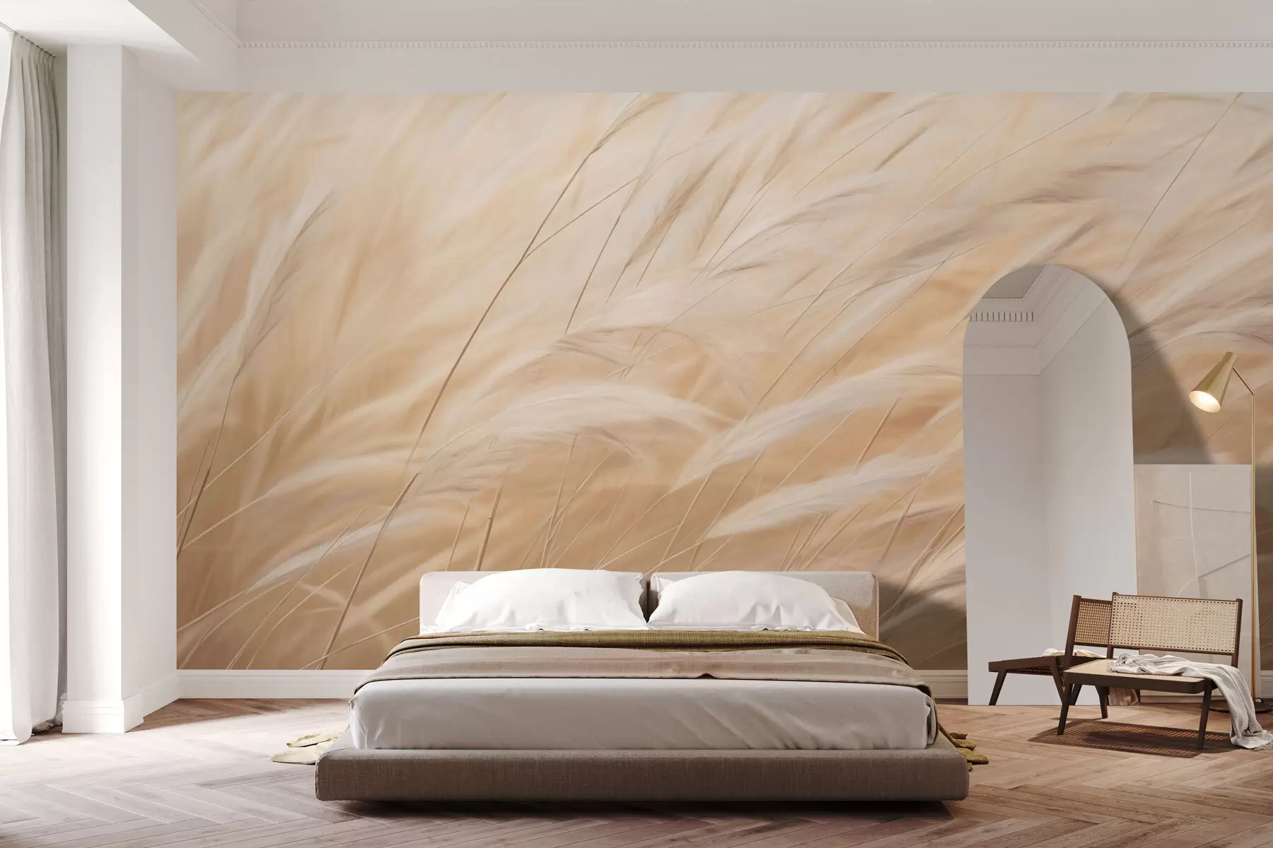 Fototapeta Żółte kłoski trawy polnej w01719