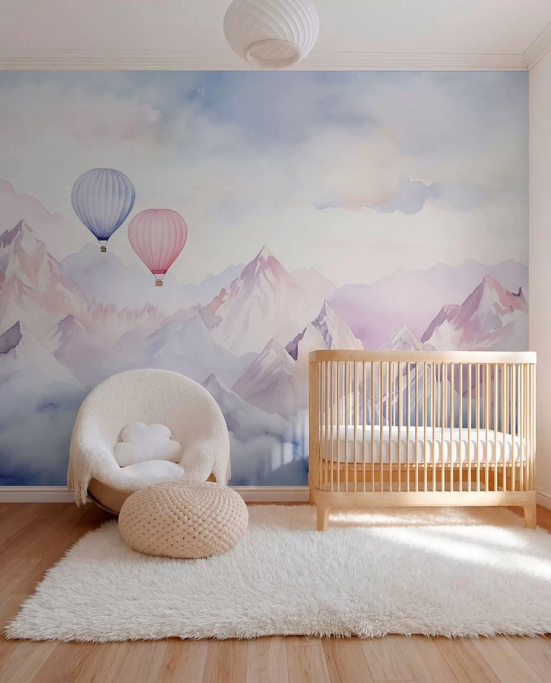 Fototapeta Balony nad różowymi szczytami w01786