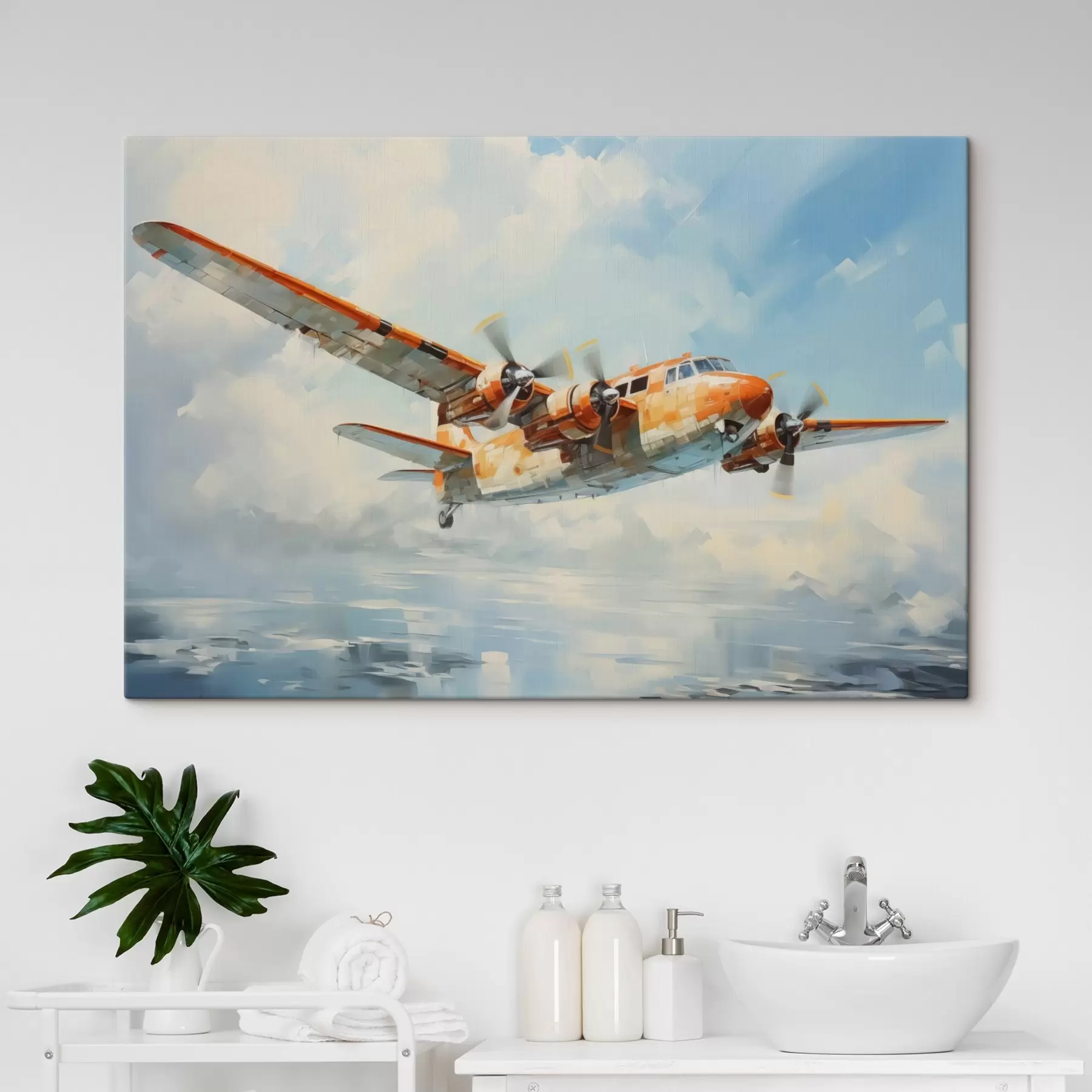 Fototapeta Samolot leci po niebie s41239