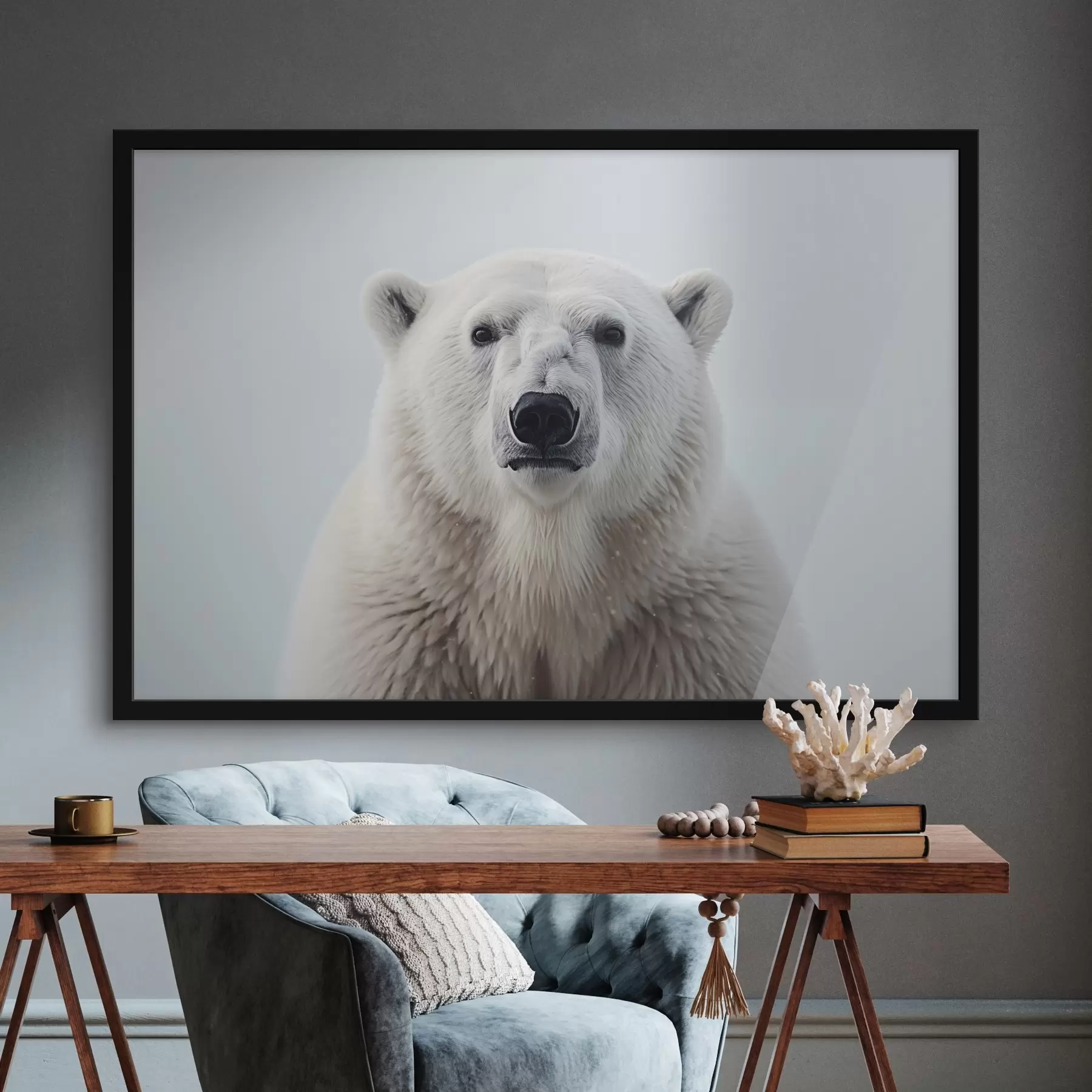 Obraz Portret niedźwiedzia polarnego minimalizm f41285