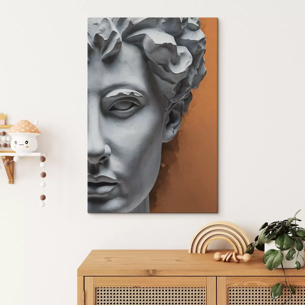 Obraz Posąg przedstawiający twarz mężczyzny s38433