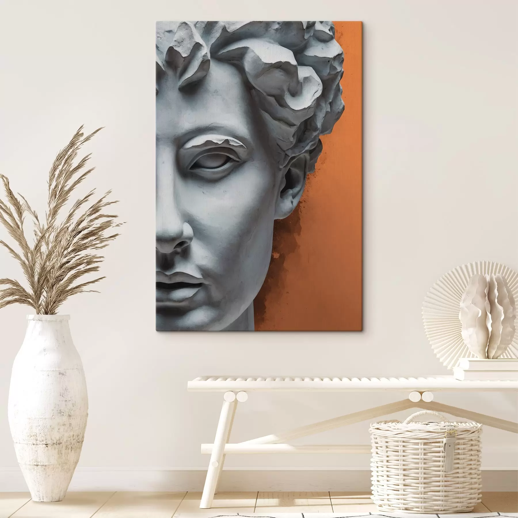 Obraz Posąg przedstawiający twarz mężczyzny s38433