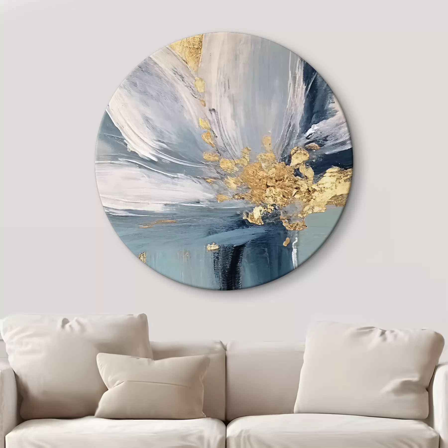 Obraz Duży niebieski kwiat z żółtym rdzeniem r36165