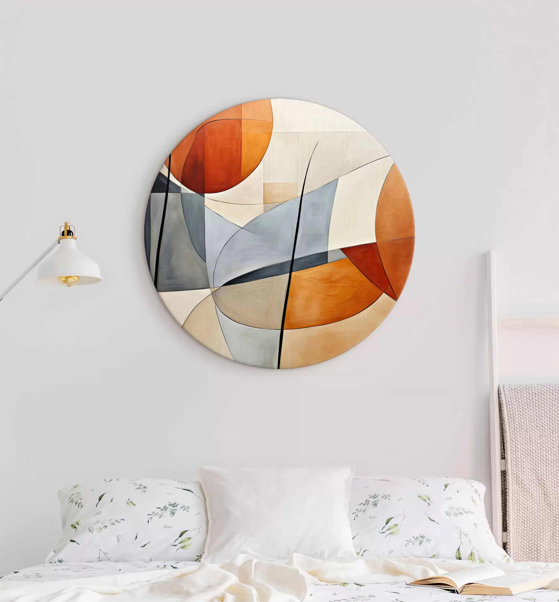Obraz Geometryczna abstrakcja w pomarańczowych odcieniach r37285