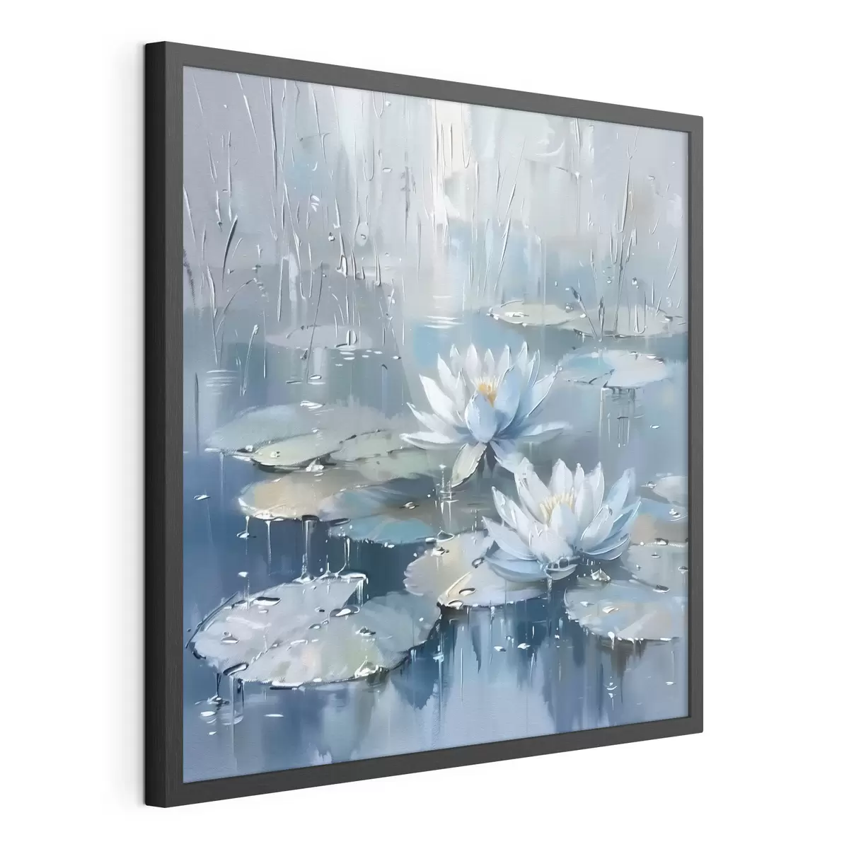 Plakat Stylowe lilie wodne f41399