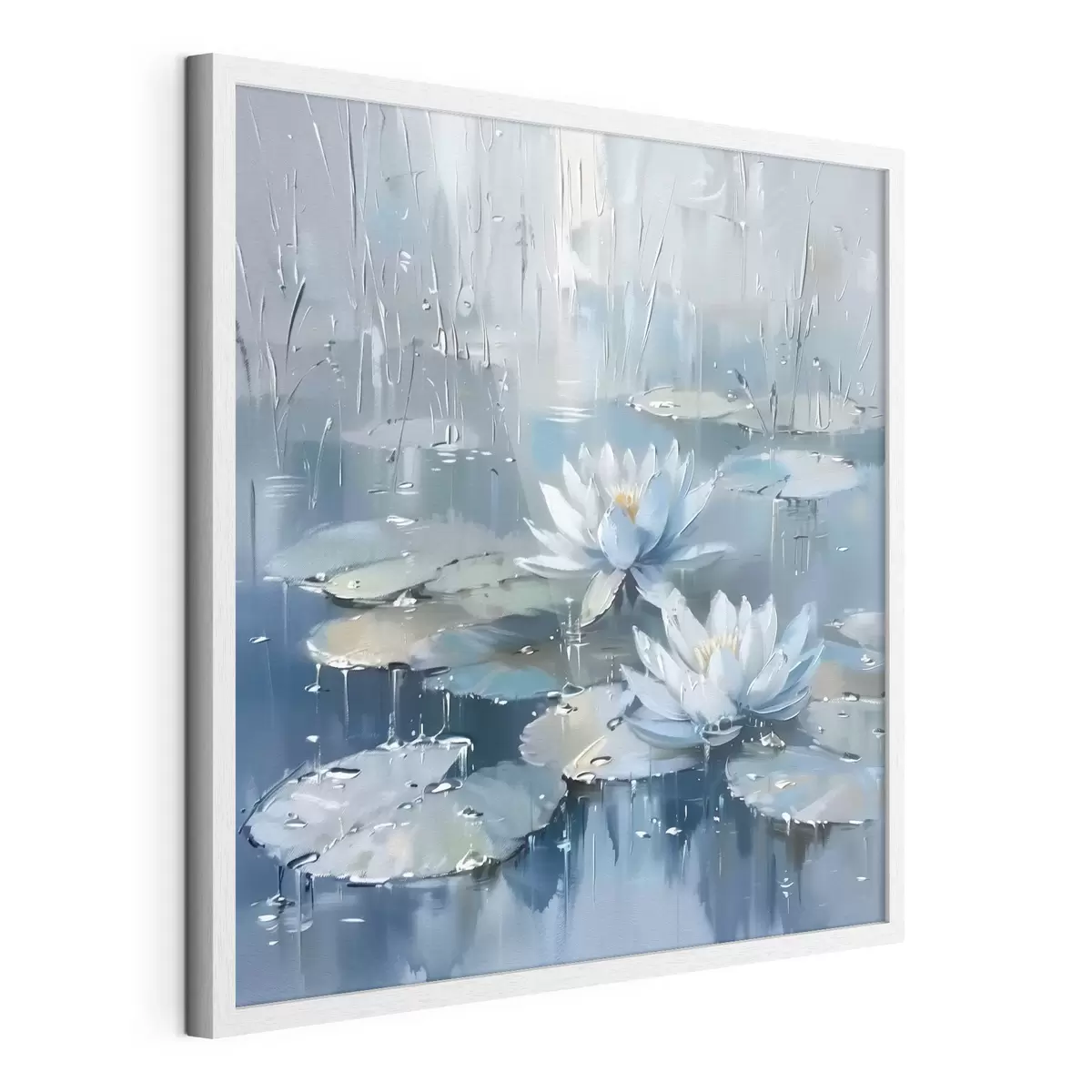 Plakat Stylowe lilie wodne f41399