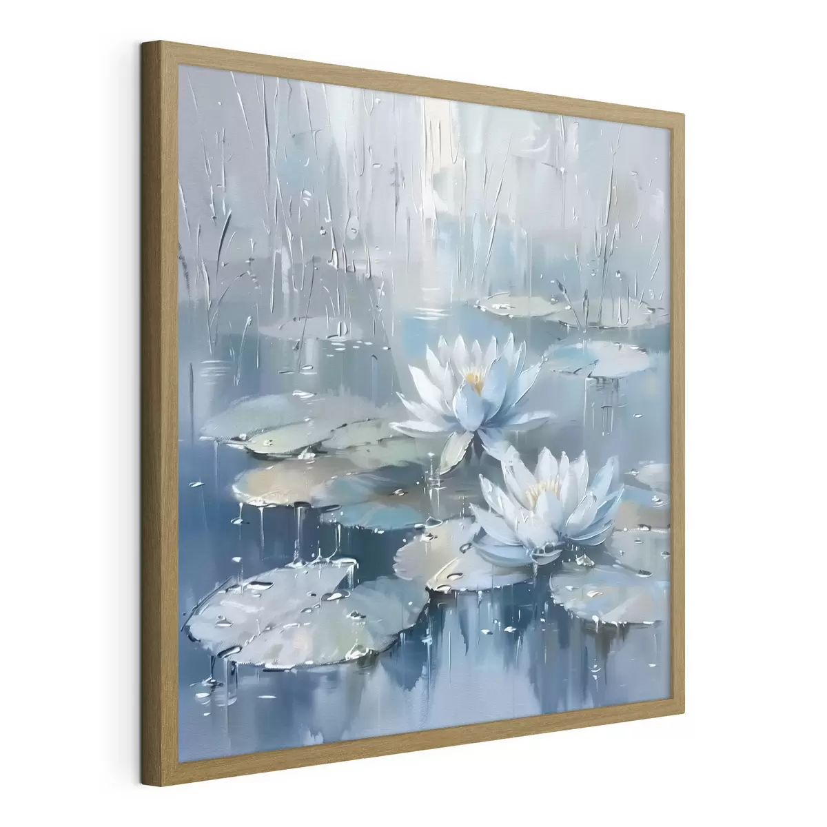 Plakat Stylowe lilie wodne f41399