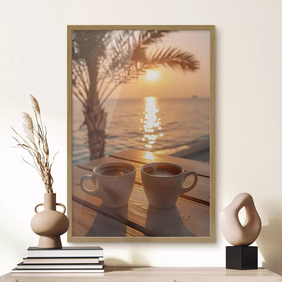 Fototapeta Kawa nad brzegiem morza f41431