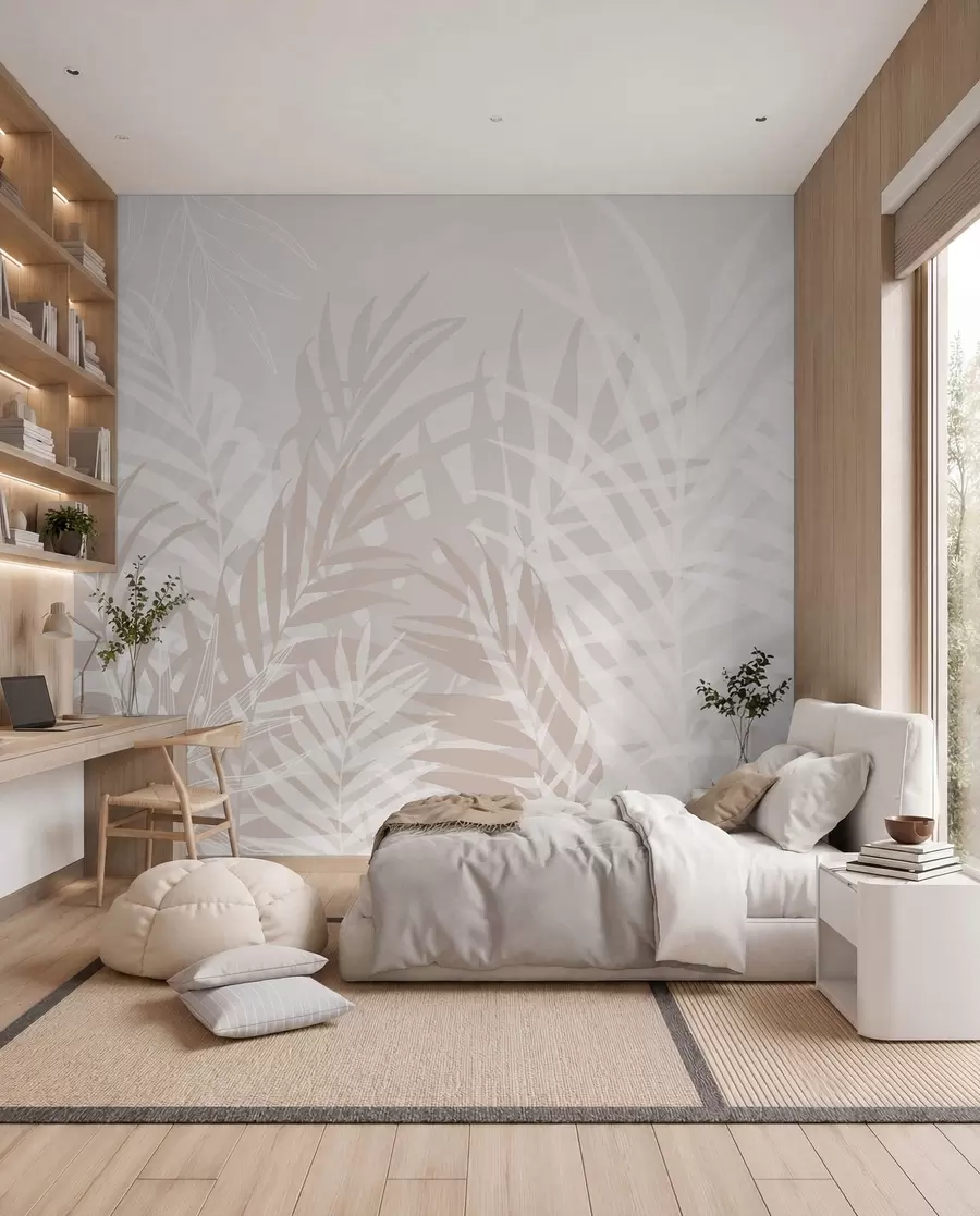 Fototapeta Kremowe cienie palm w02026v2