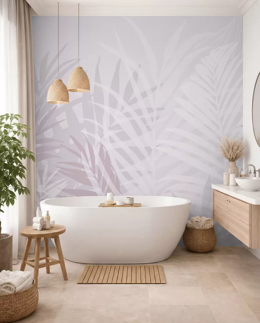Fototapeta Cienie palm w różu w02026v4