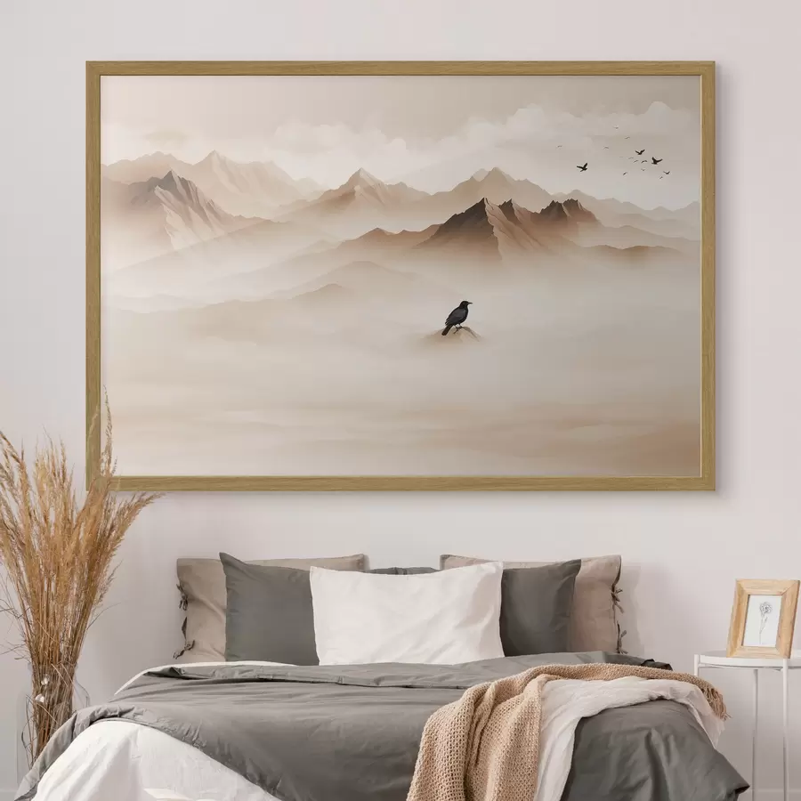 Fototapeta Góry we mgle w grafice wektorowej f41295