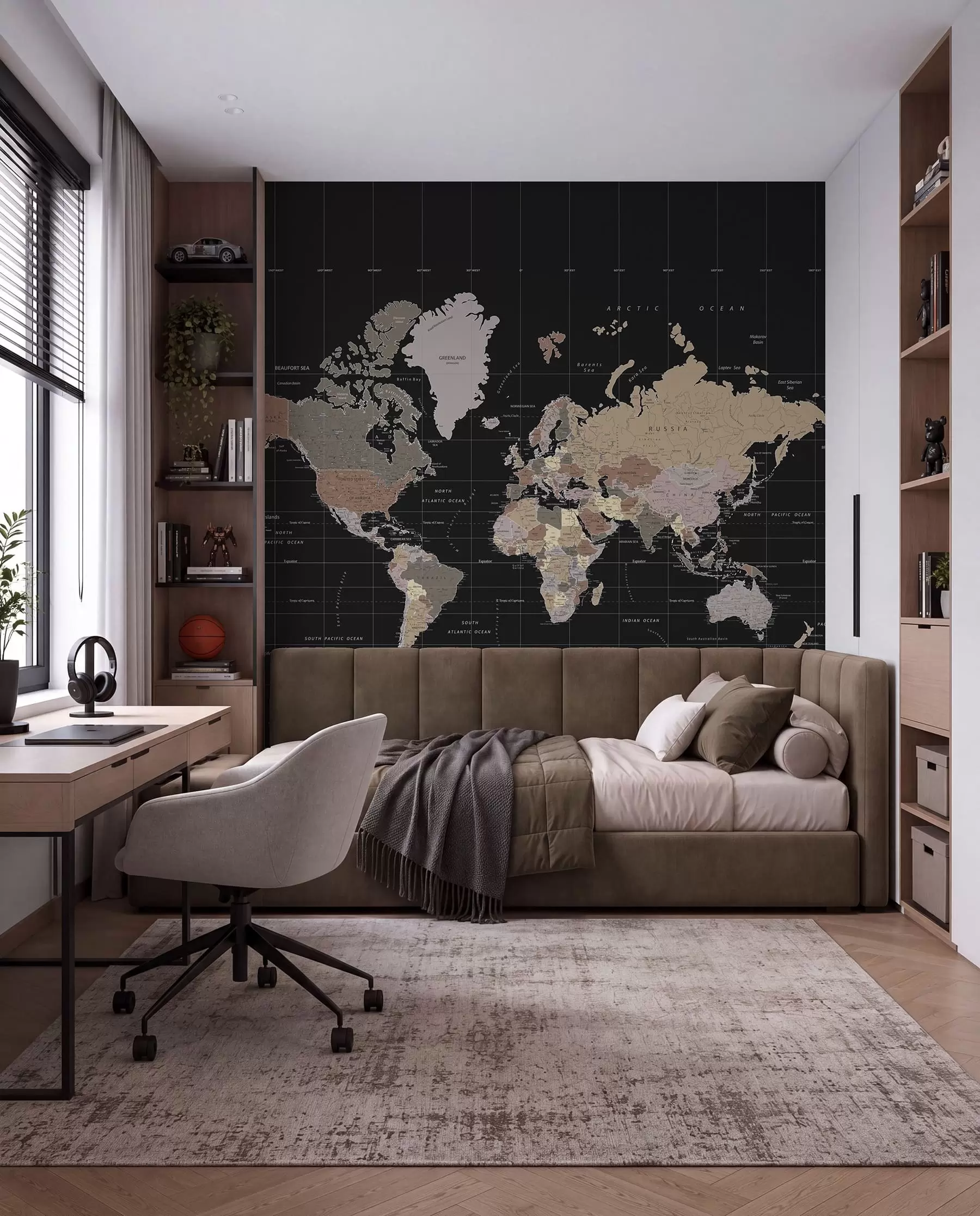 Fototapeta Mapa świata z zaznaczonymi różnymi krajami u99477d1