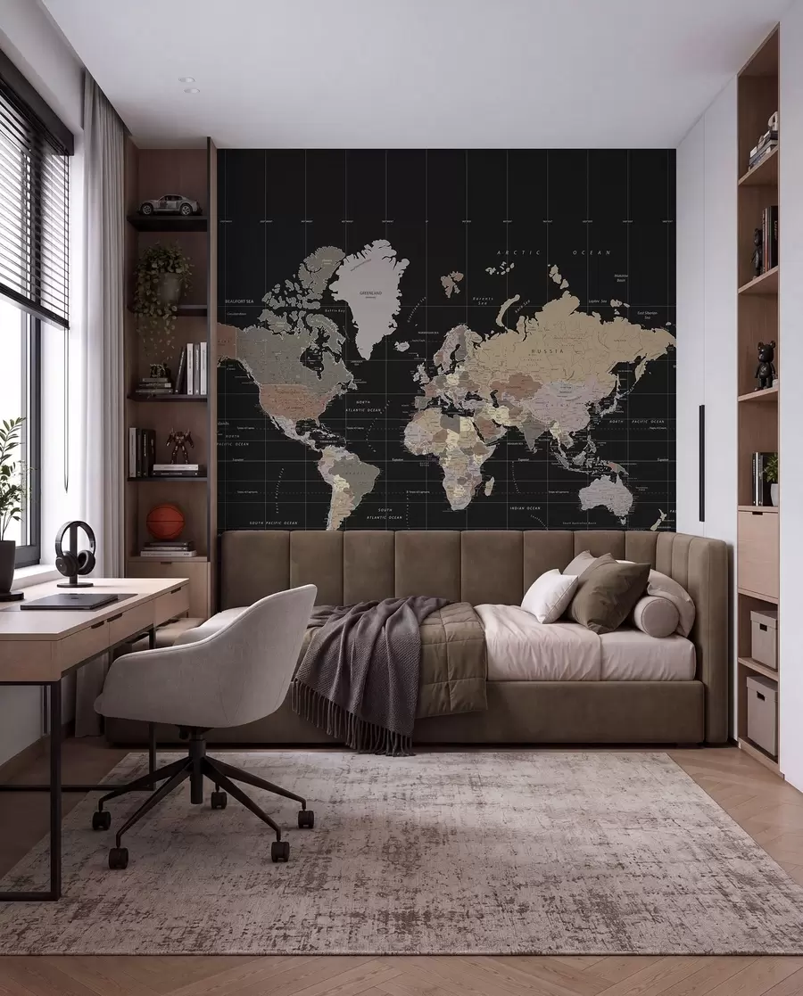 Fototapeta Mapa świata z zaznaczonymi różnymi krajami u99477d1