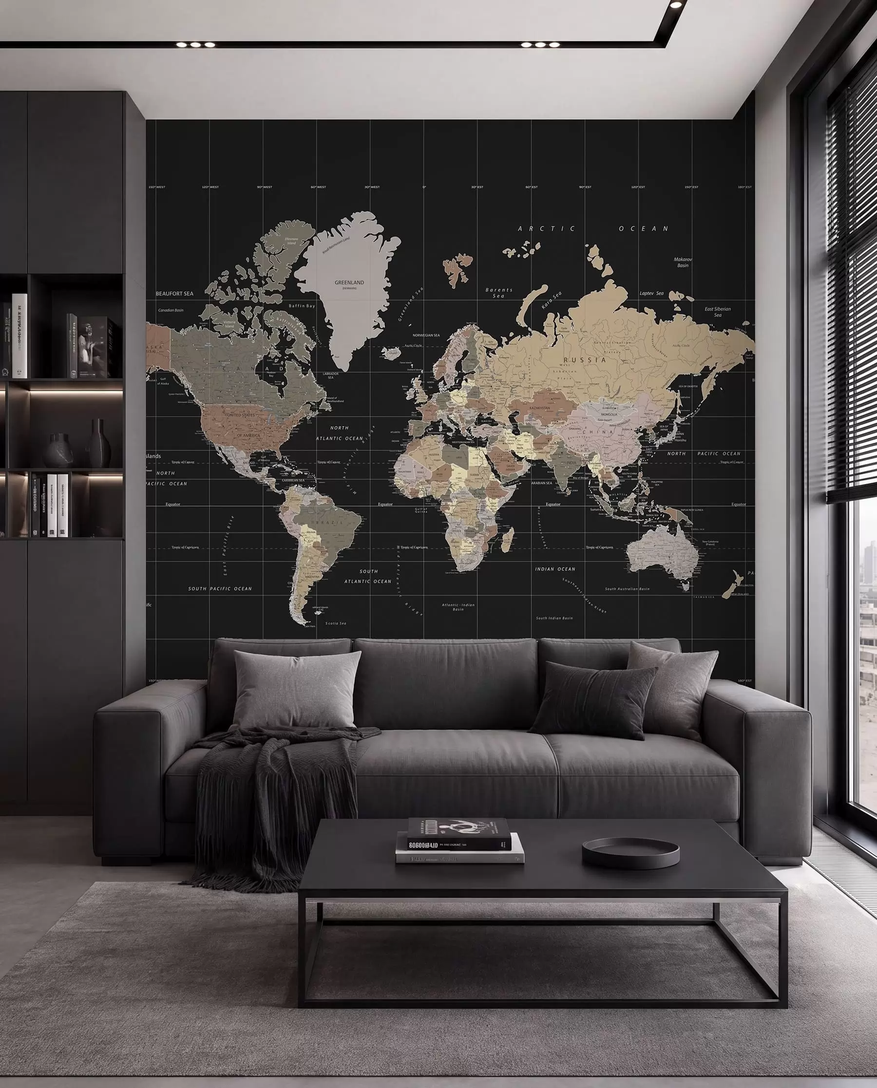 Fototapeta Mapa świata na czerni I u99477d1