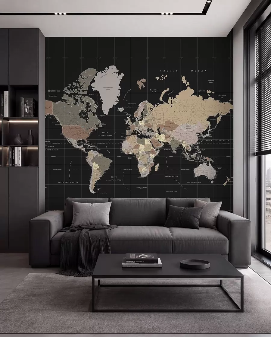 Fototapeta Mapa świata z zaznaczonymi różnymi krajami u99477d1