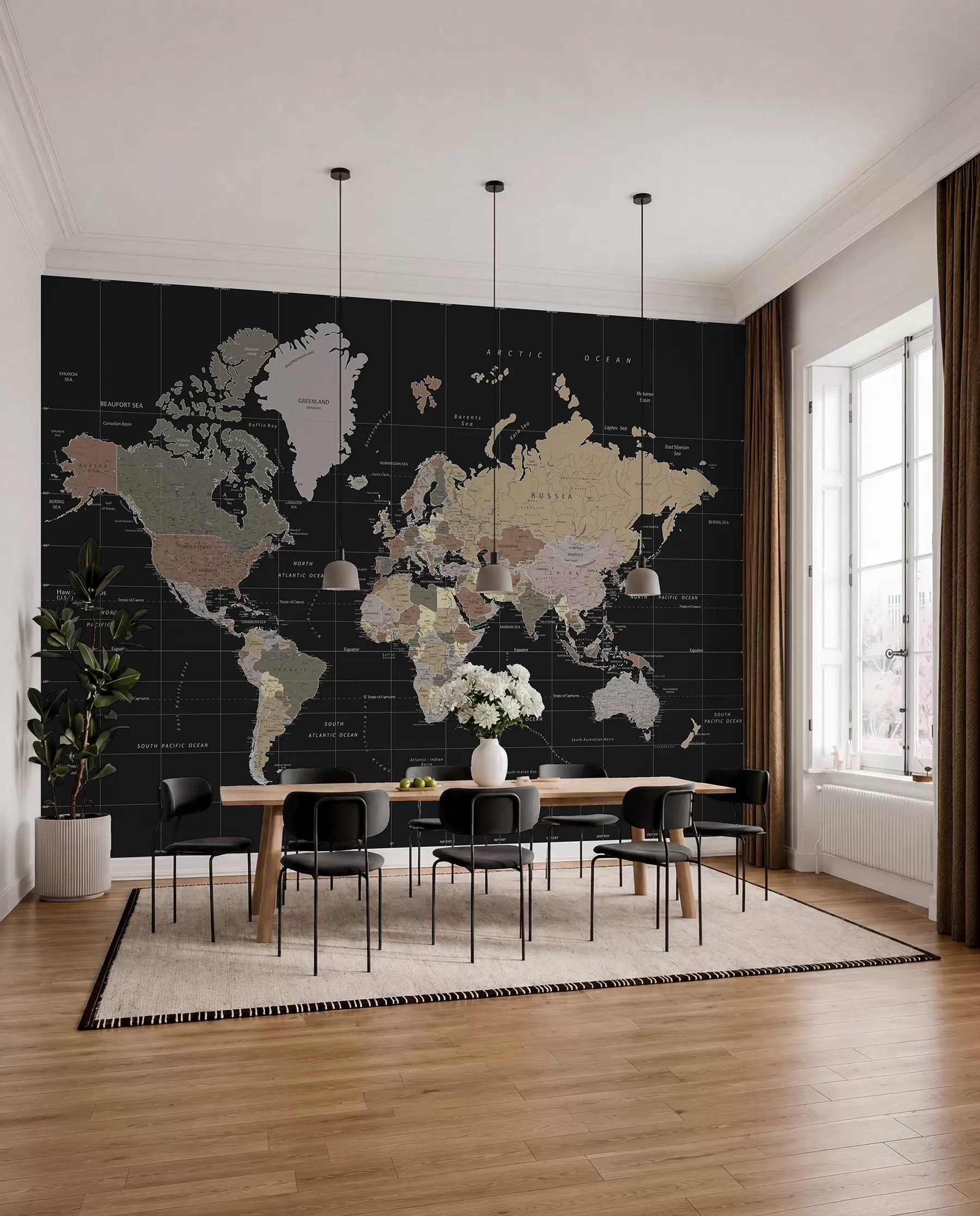 Fototapeta Mapa świata z zaznaczonymi różnymi krajami u99477d1