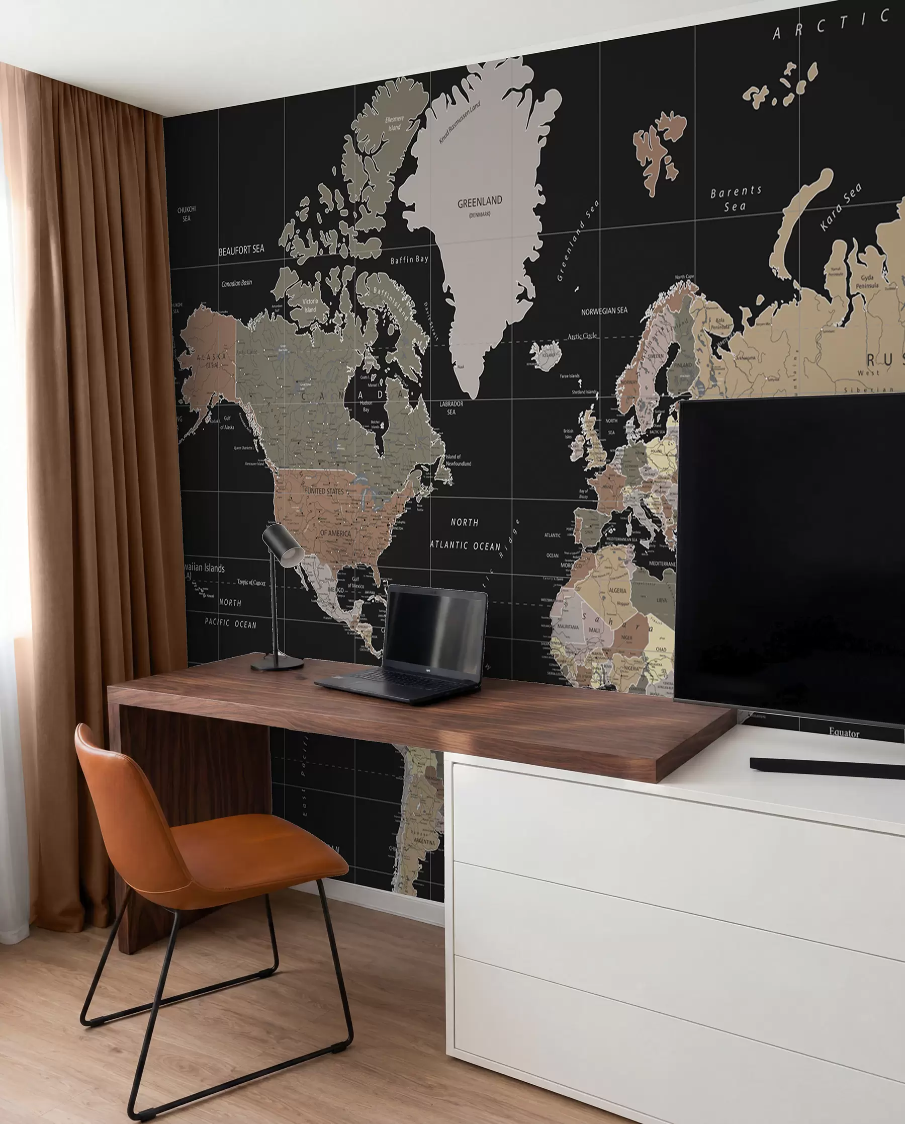 Fototapeta Mapa świata z zaznaczonymi różnymi krajami u99477d1