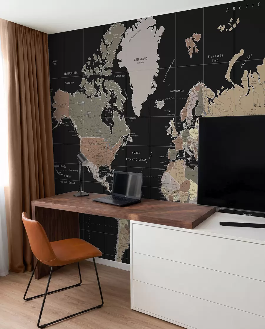 Fototapeta Mapa świata z zaznaczonymi różnymi krajami u99477d1
