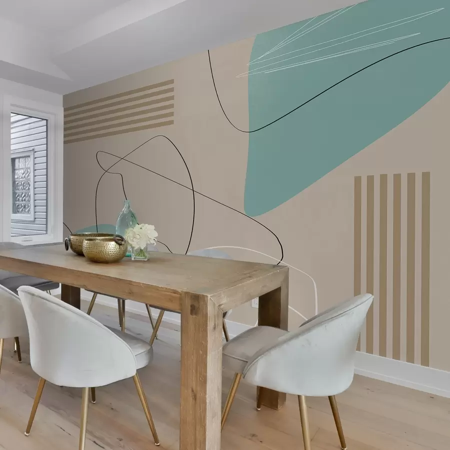 Fototapeta Abstrakcyjne kształty w delikatnych kolorach w00724v2