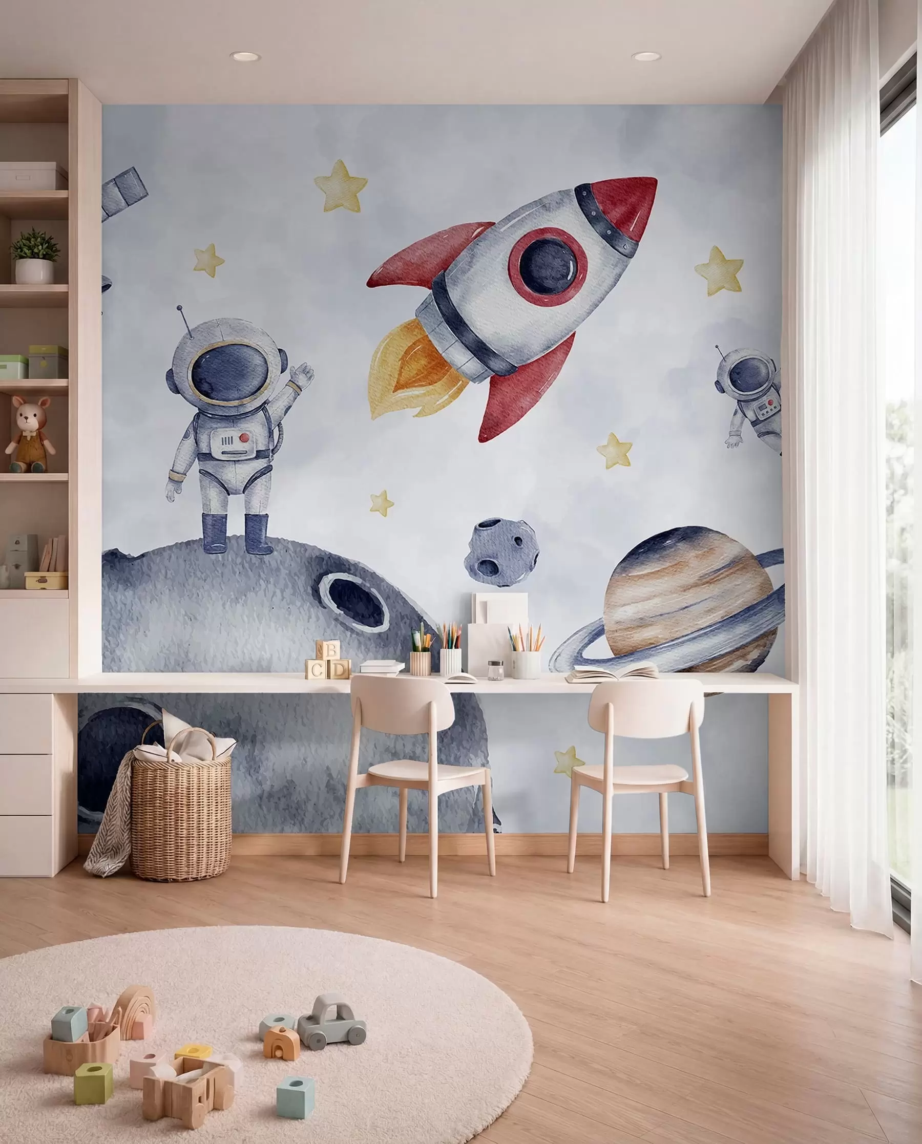 Fototapeta Mali astronauci w locie w01461
