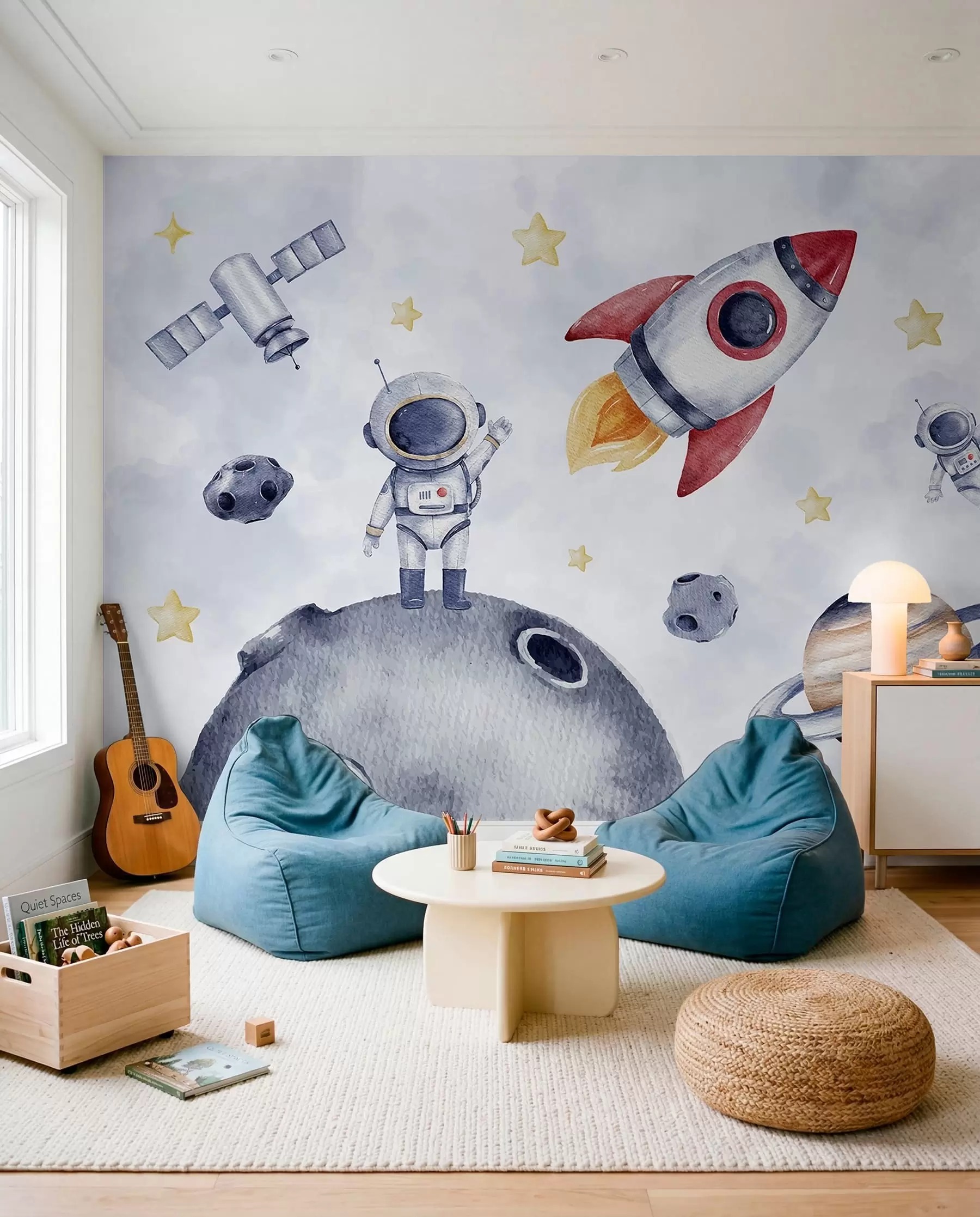 Fototapeta Mali astronauci w locie w01461