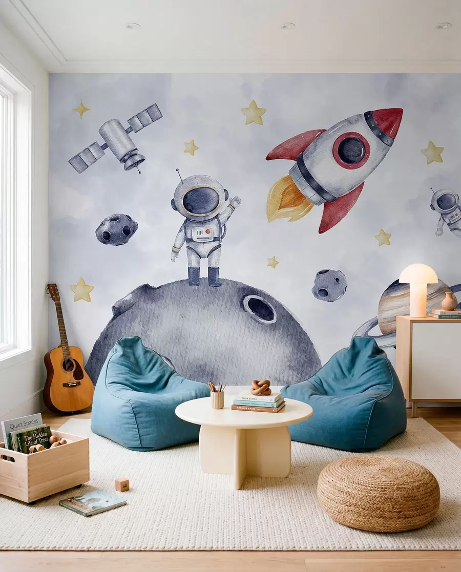 Fototapeta Mali astronauci w locie w01461