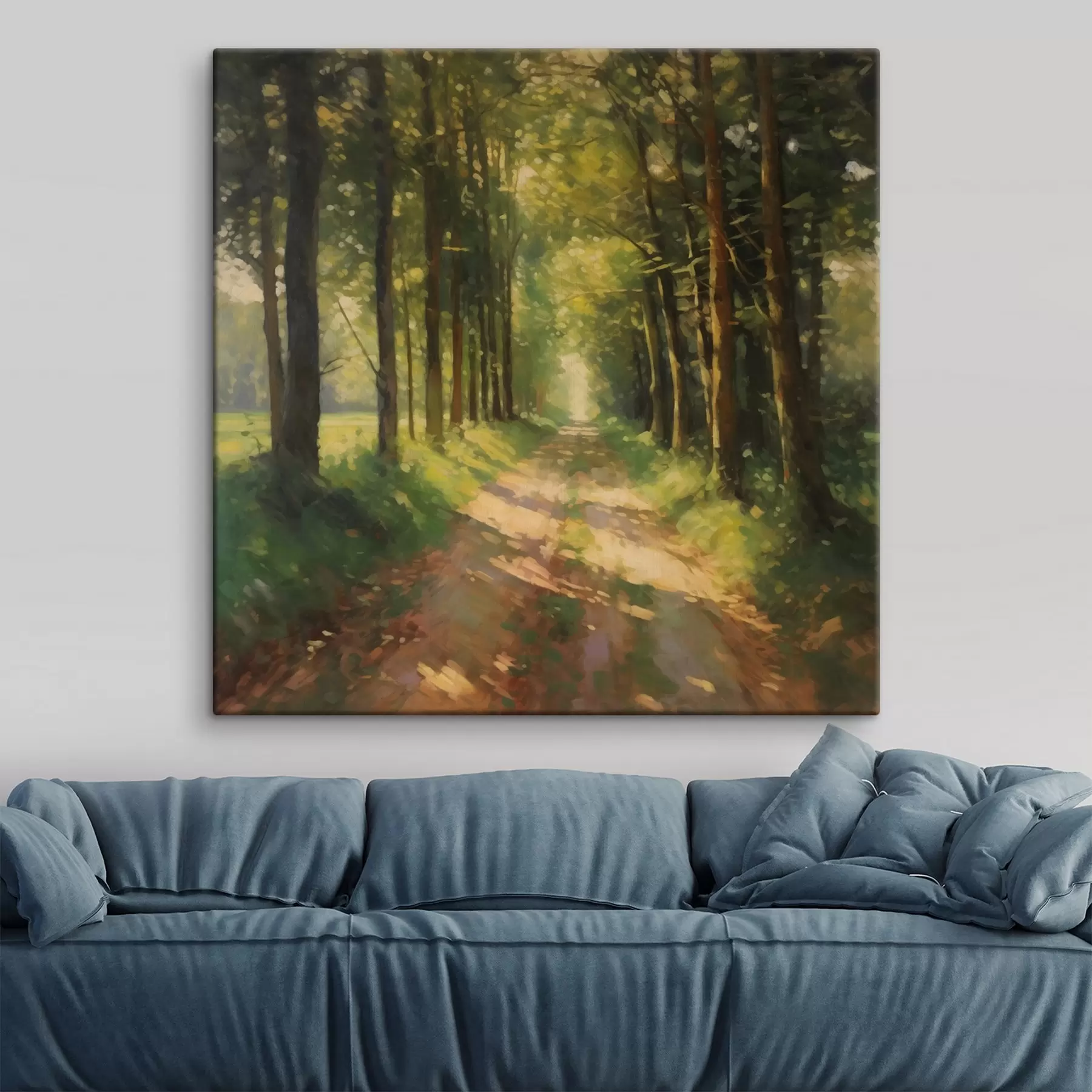 Obraz Leśna droga w świetle słońca s41497