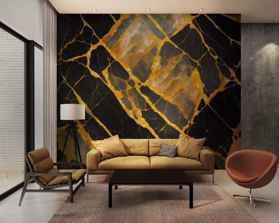 Fototapeta Uderzający kontrast czerni i pomarańczy u94111