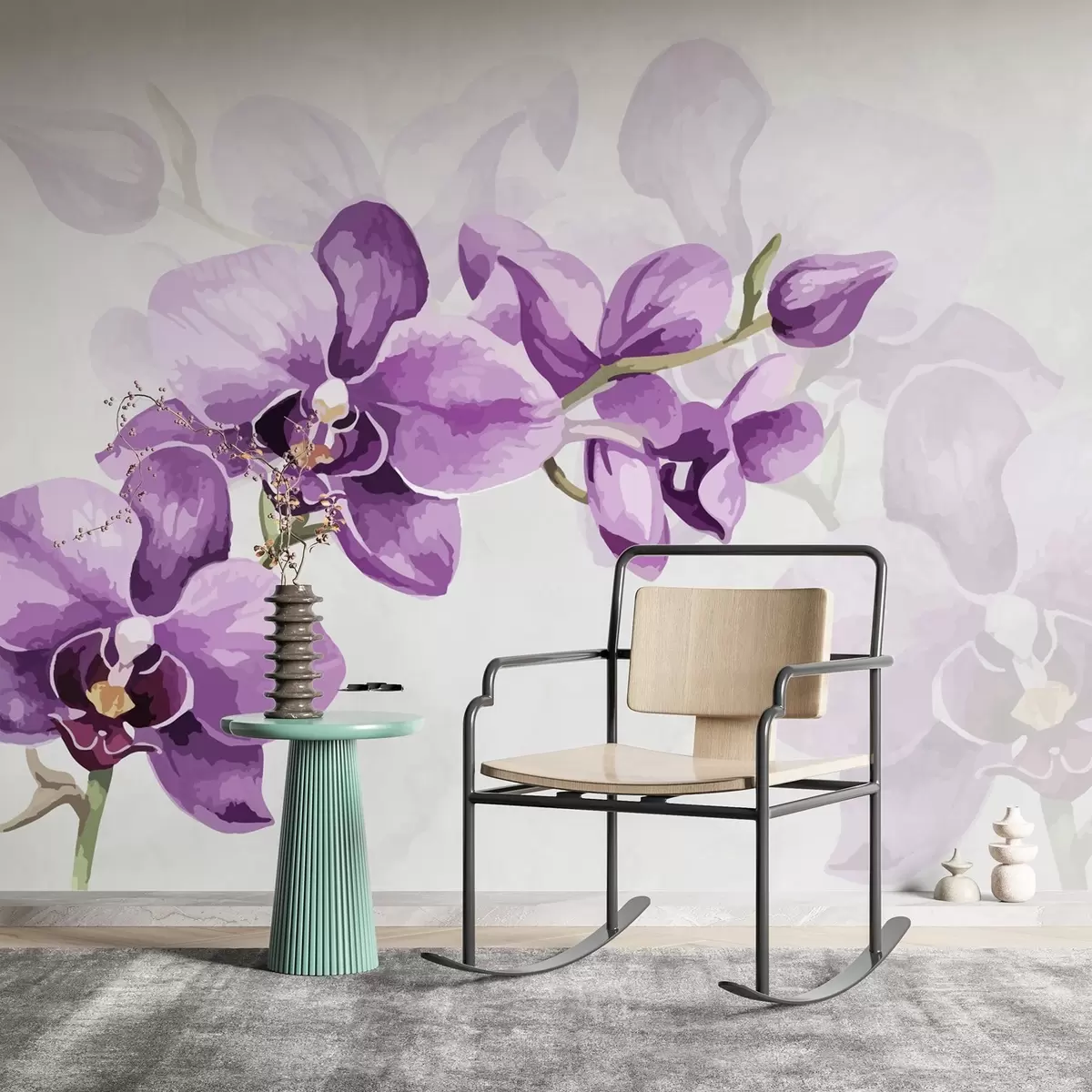 Fototapeta Gałązka purpurowej orchidei w02281