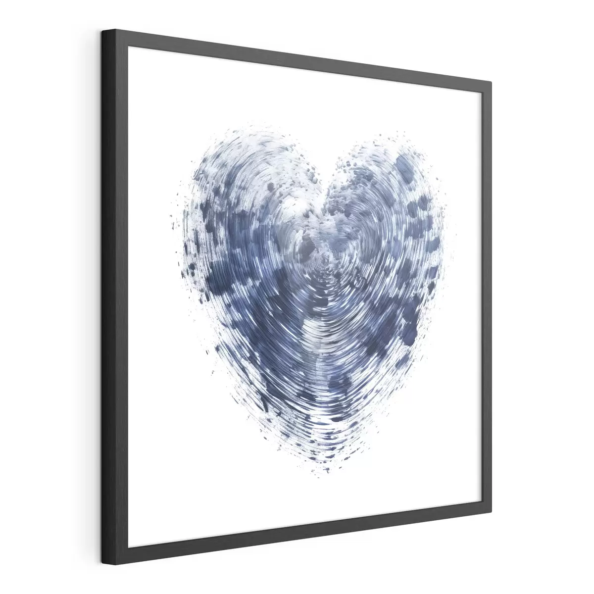 Plakat Niebieskie teksturowane serce f41707