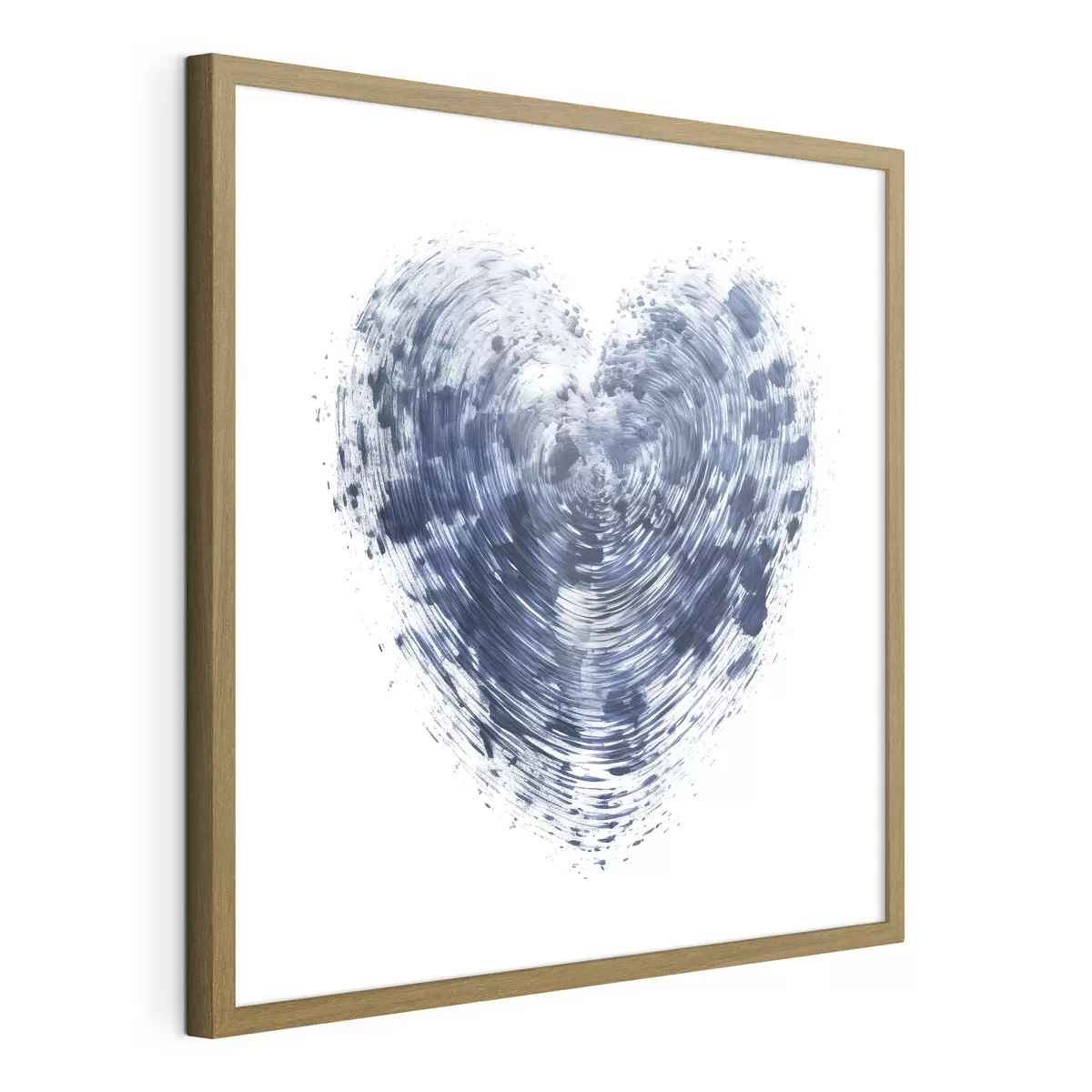 Plakat Niebieskie teksturowane serce f41707
