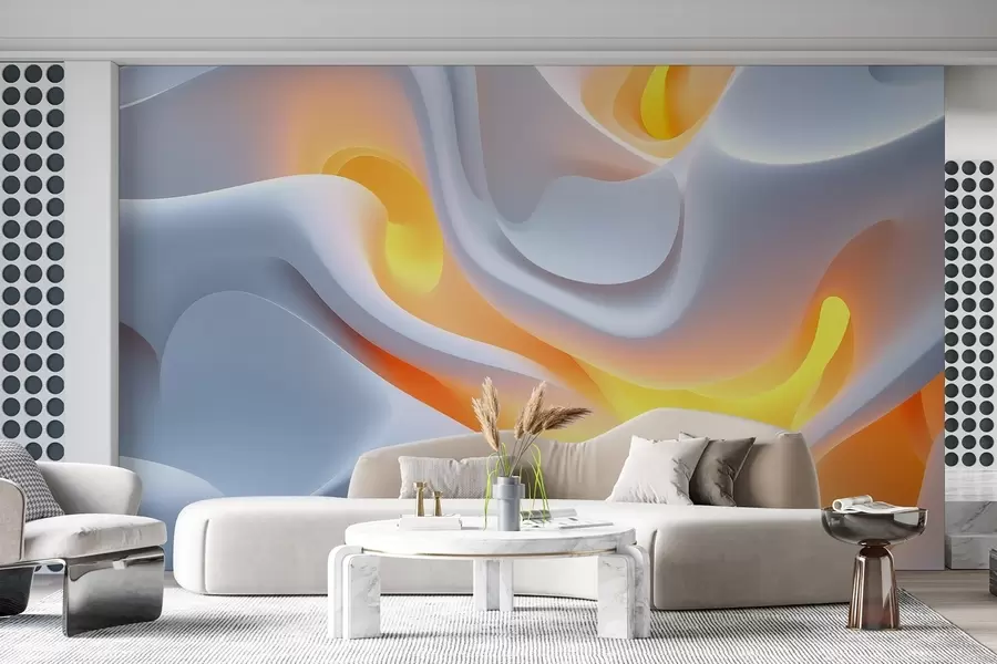 Fototapeta Abstrakcyjne fale miejskie z symulowaną wewnętrzną poświatą w02249