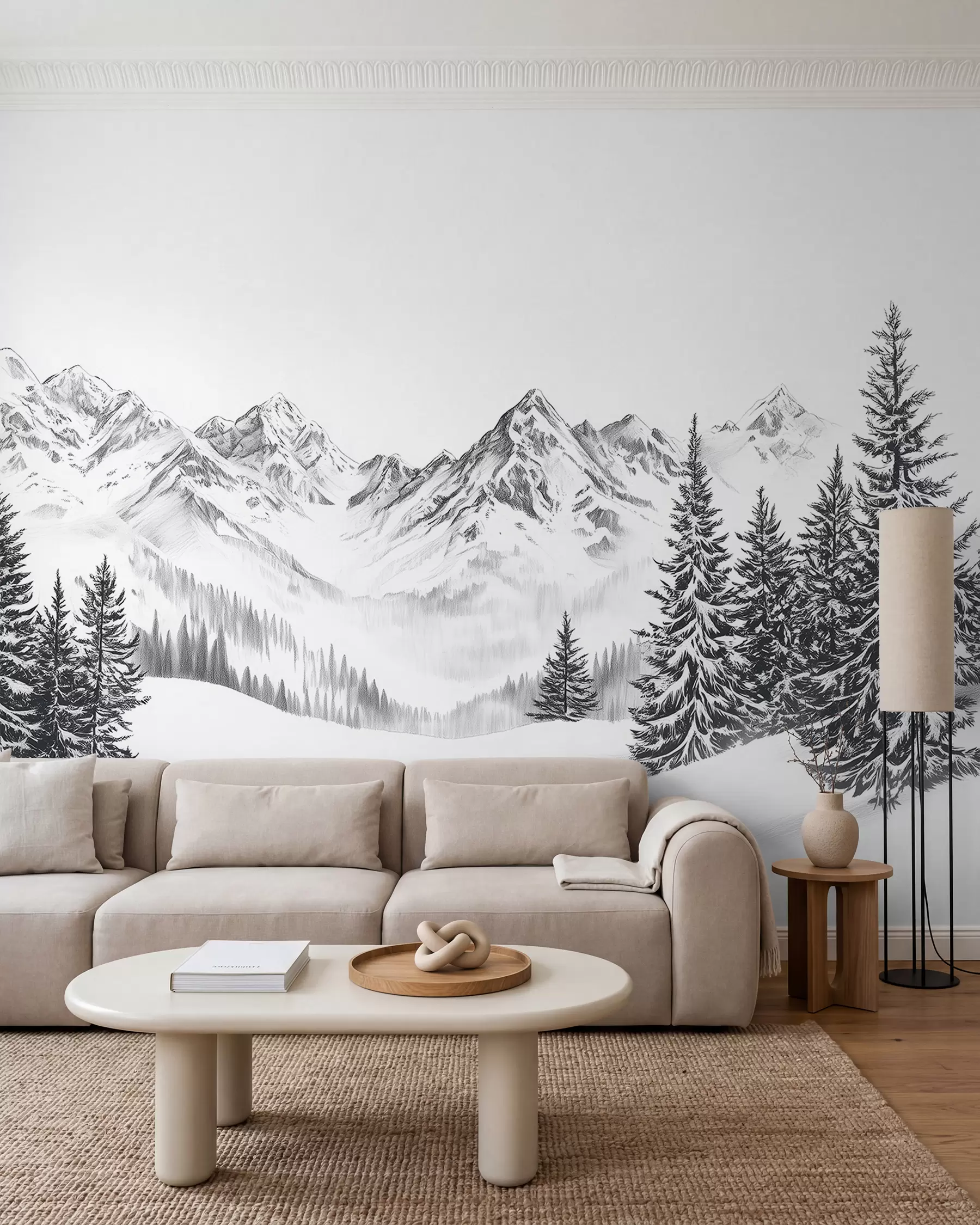 Fototapeta Szkic alpejskiej zimy w02352