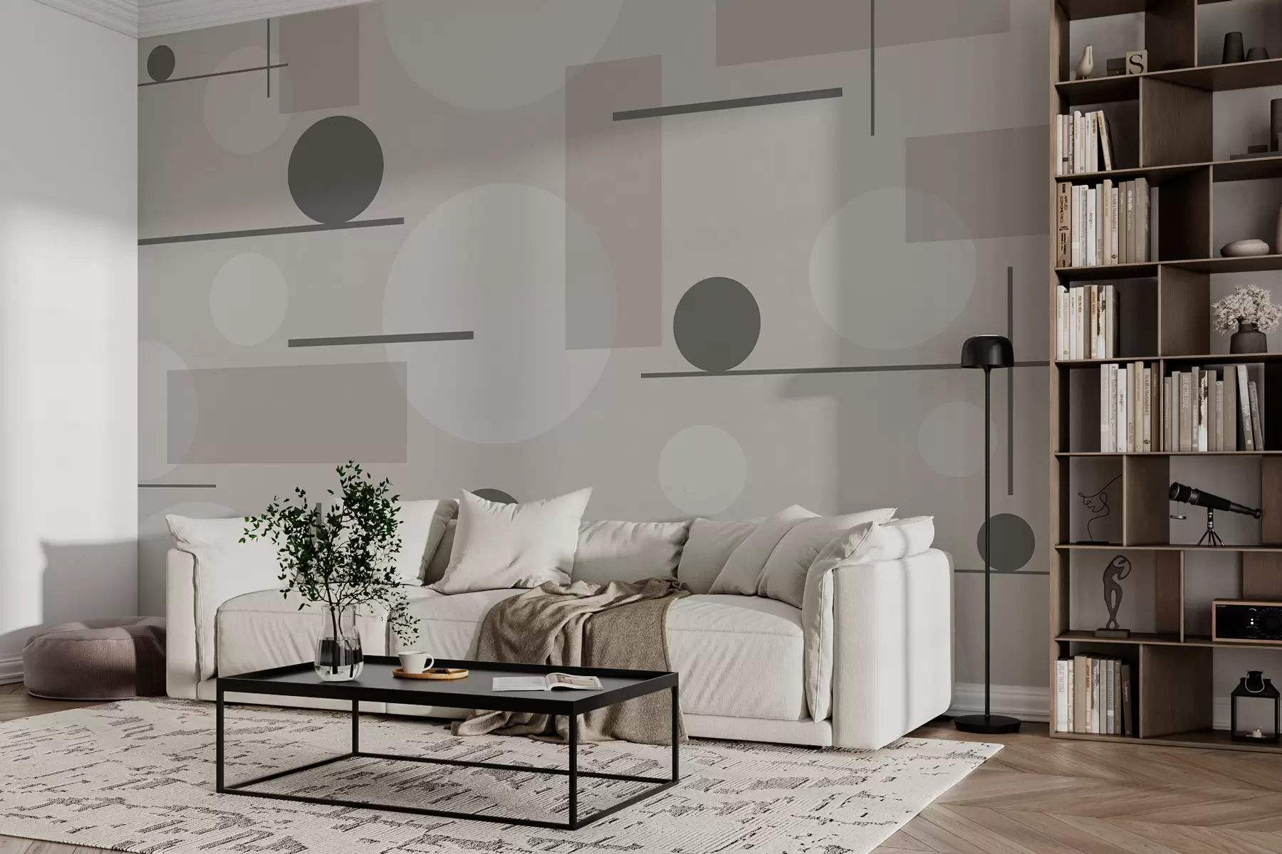 Fototapeta Geometryczne kształty w pastelowych kolorach w02321