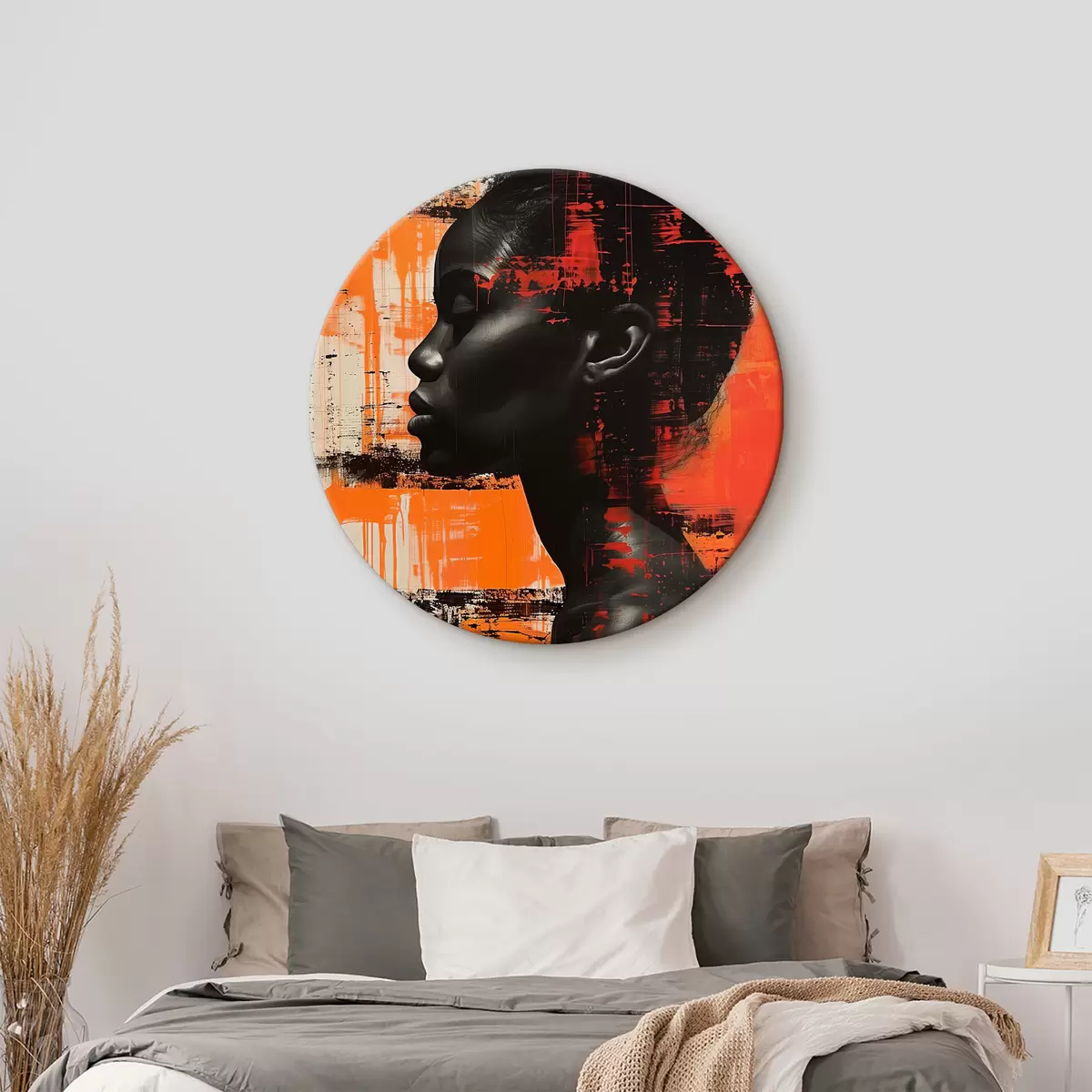 Okrągłe obrazy Kobieta afro r40204