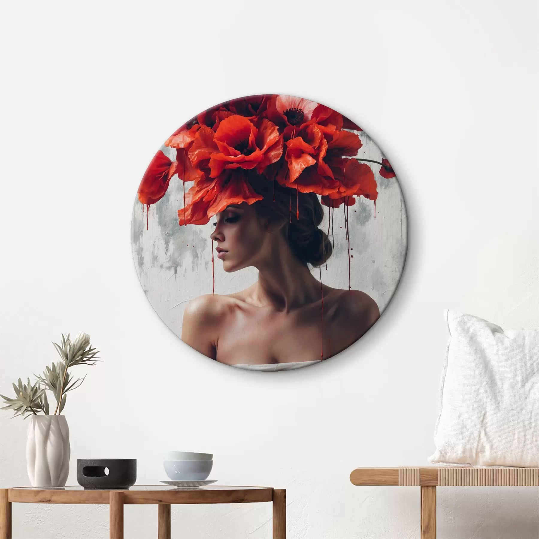 Obraz Dziewczynka z makami na głowie r40338