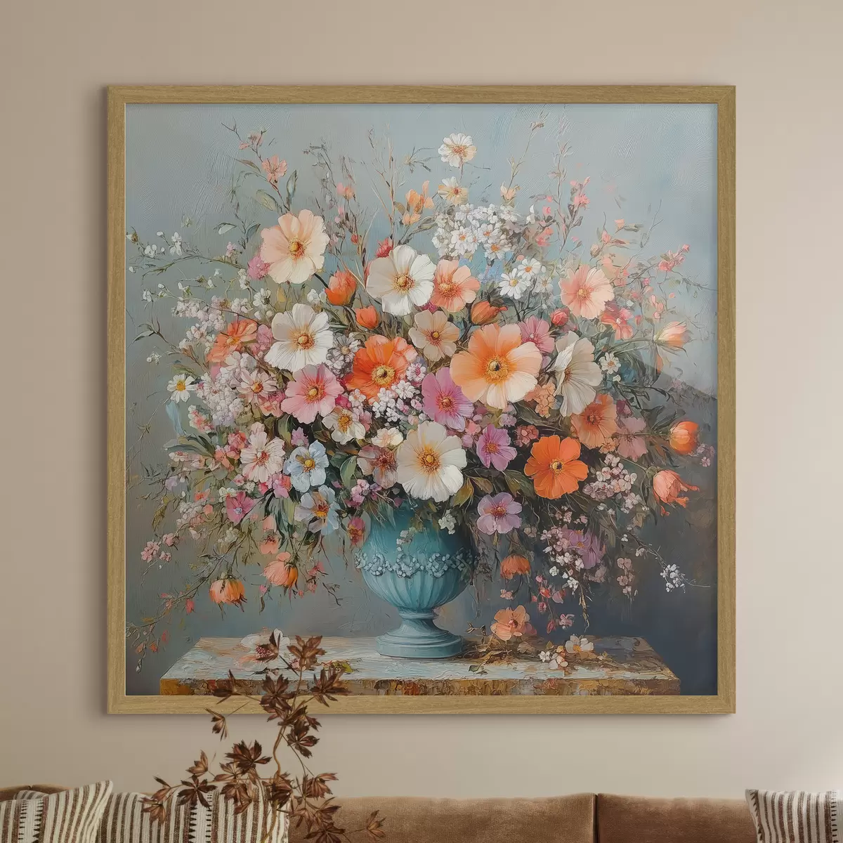 Plakat jasne polne kwiaty w wazonie f42022