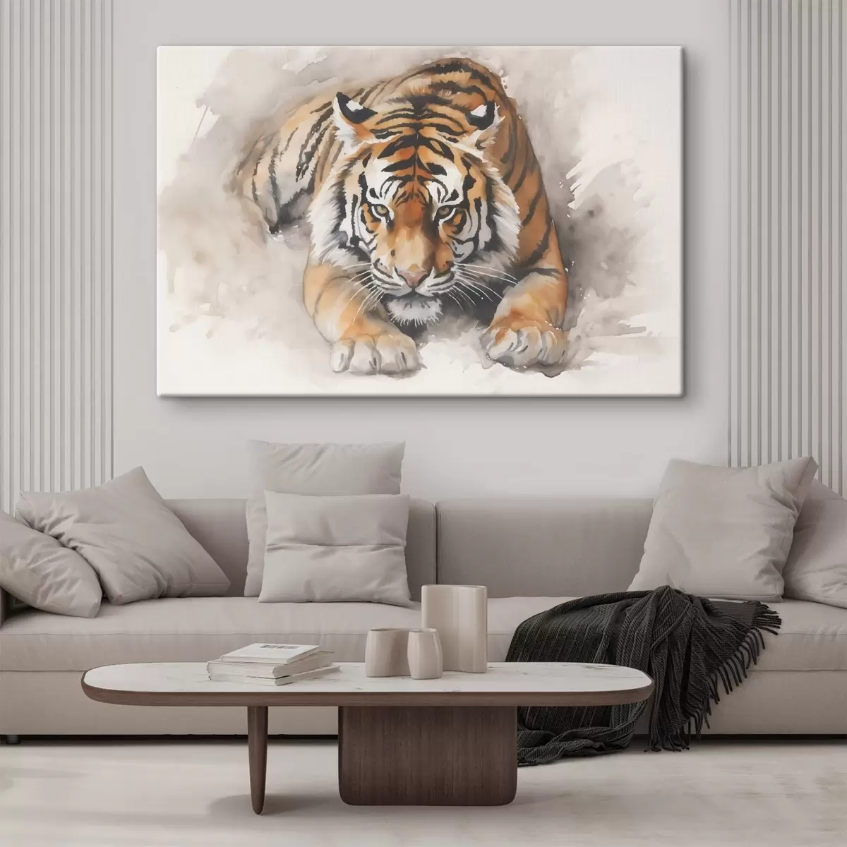 Obraz Akwarela imitująca tygrysa s42037