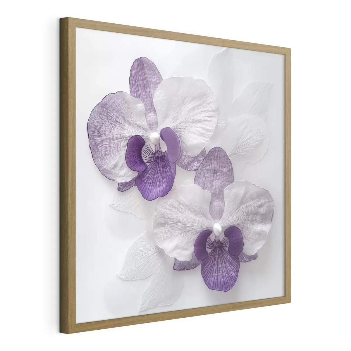Plakat Eleganckie fioletowe orchidee o delikatnej fakturze f42043