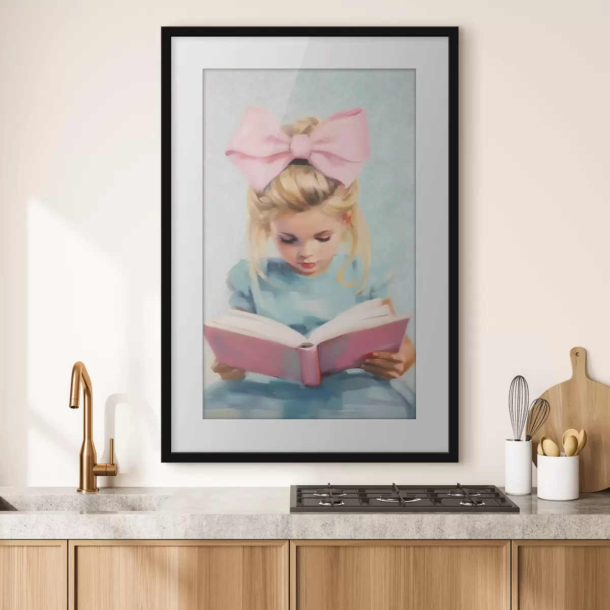 Plakat Mała dziewczynka i książka f41800