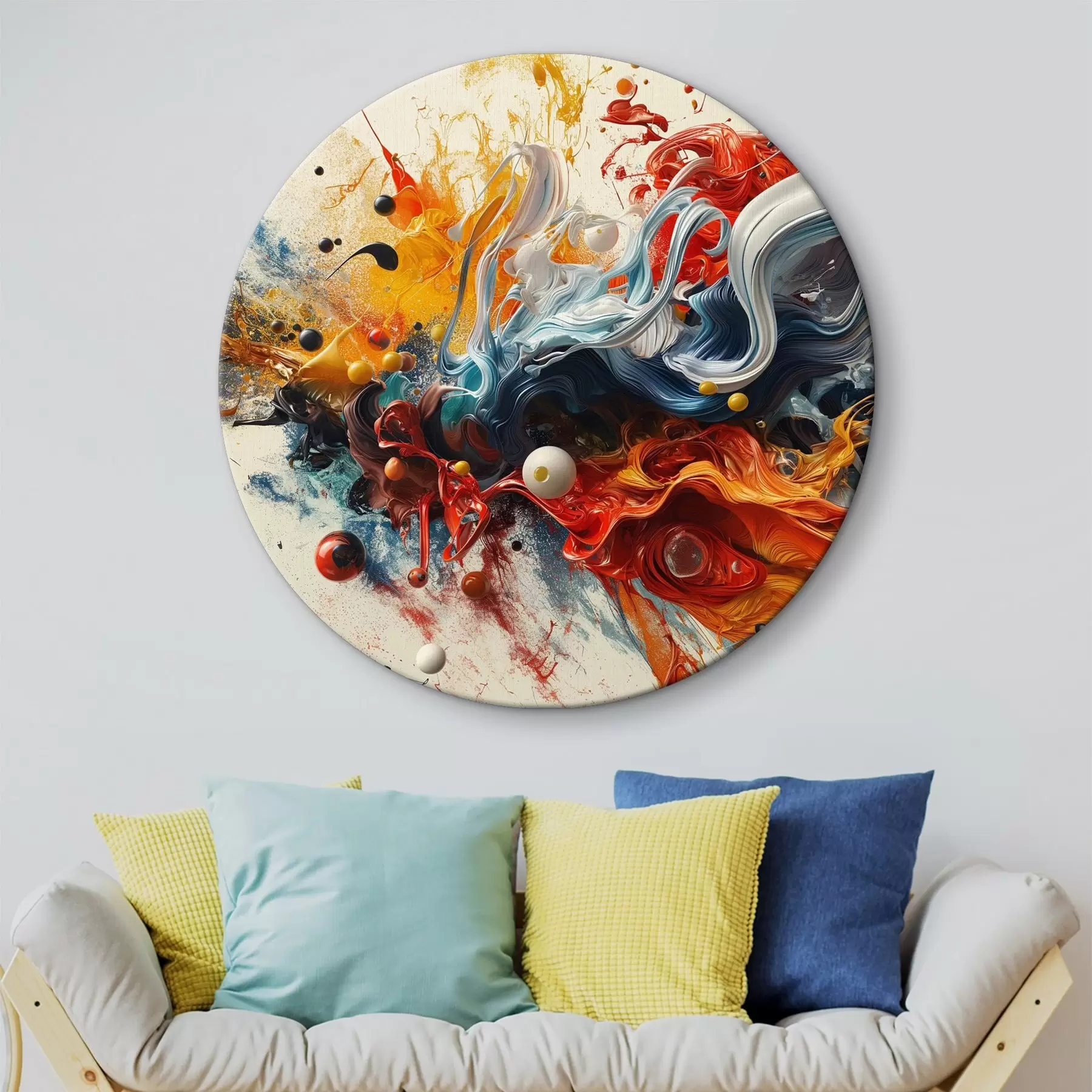 Obraz Plamy farby abstrakcyjne tło r38457