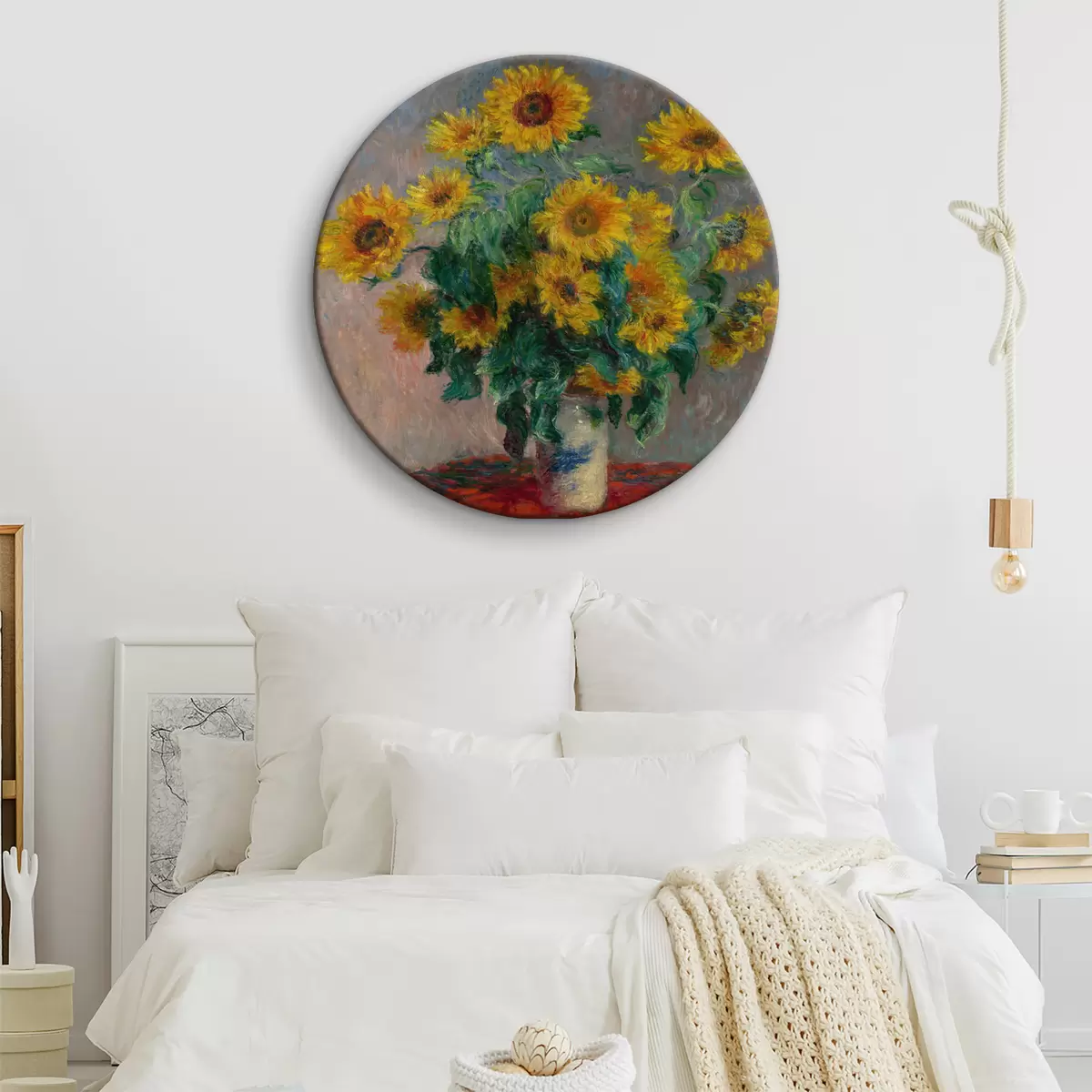 Okrągłe obrazy Słoneczniki. Vincent Van Gogh r12312