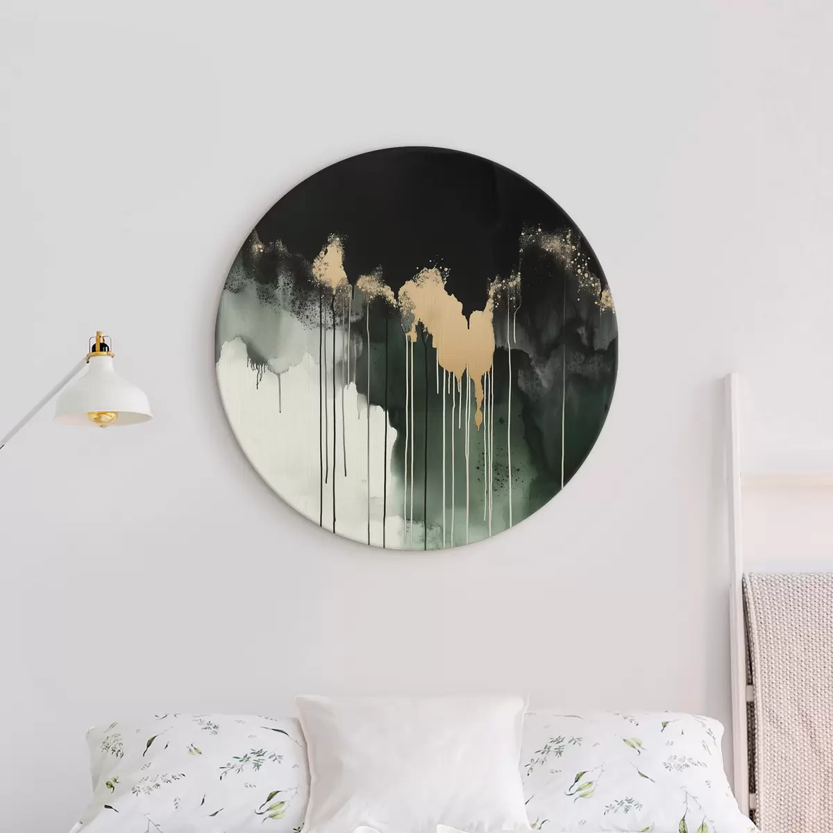 Okrągłe obrazy Krople farby akrylowej r39919