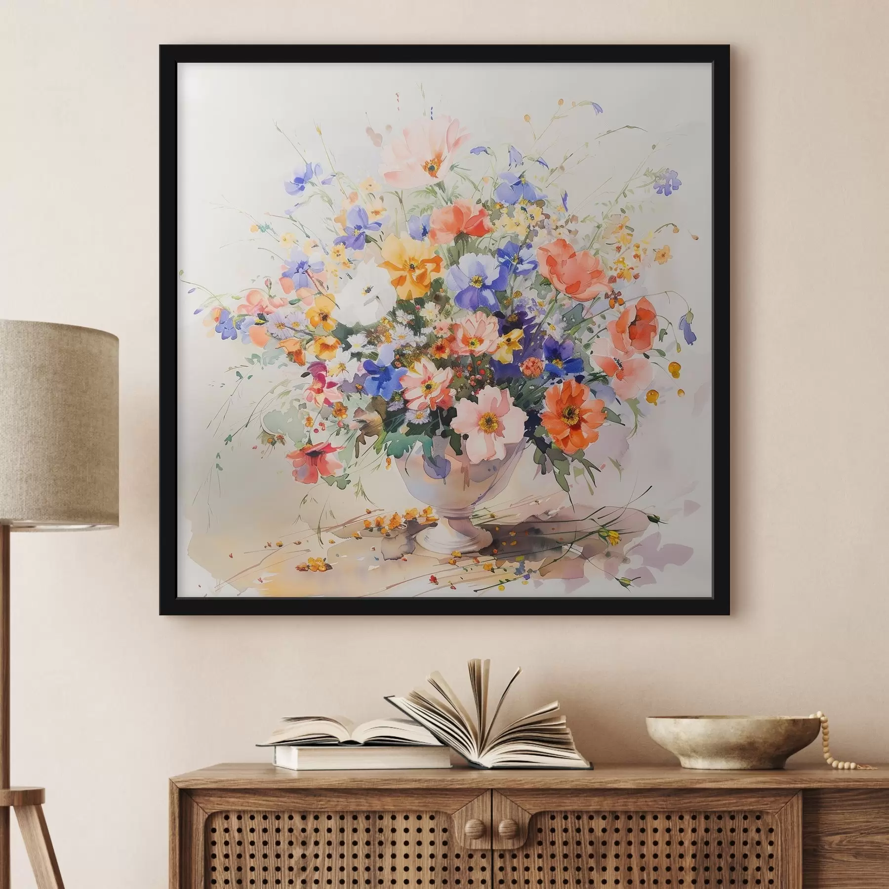 Fototapeta Żywe kwiaty w ceramicznym wazonie f38712