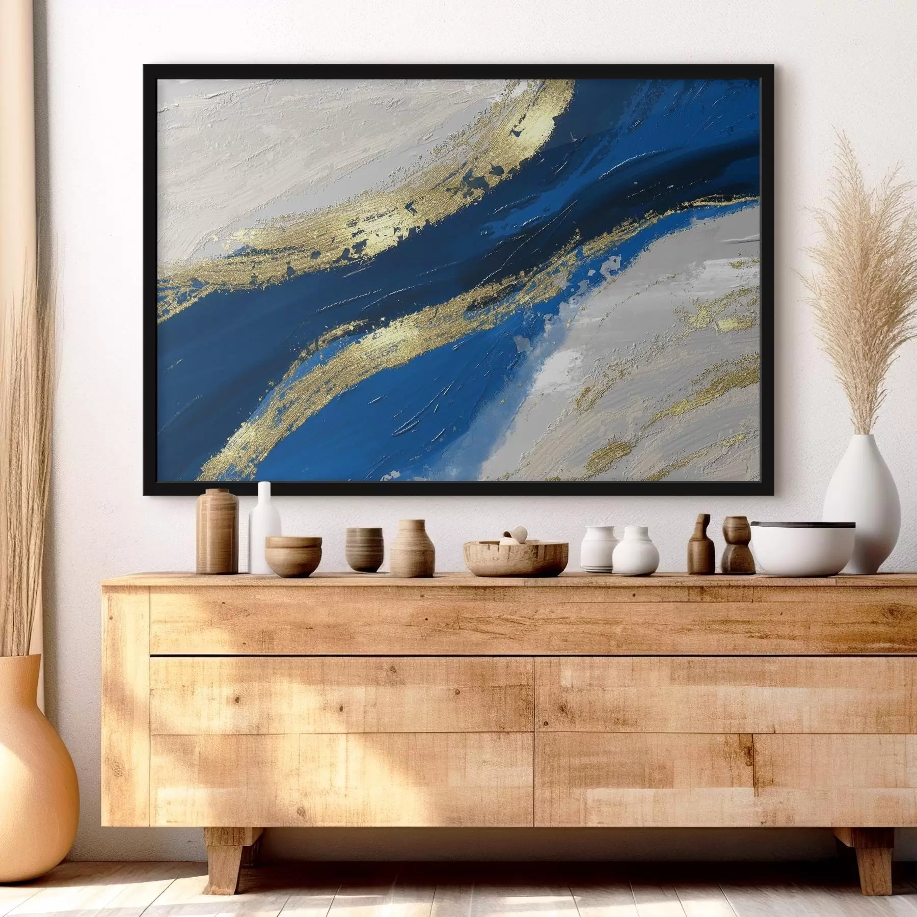 Fototapeta Eleganckie wiry w kolorach niebieskim i białym f36606