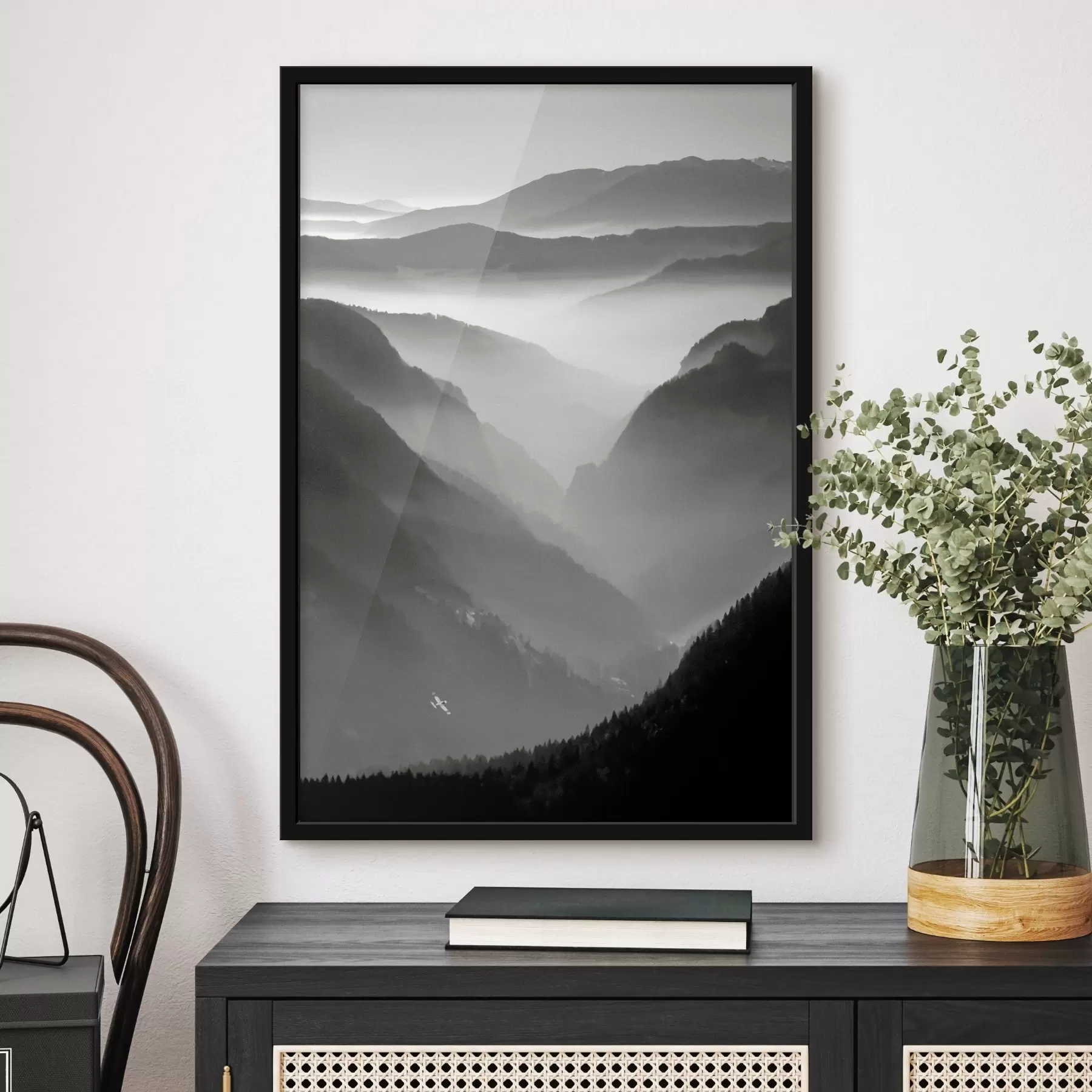 Fototapeta Zdjęcie gór w czerni i bieli f36845