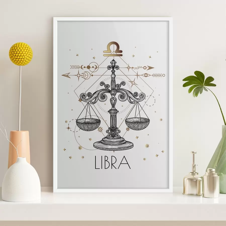 Fototapeta Rysunek astrologicznego znaku Wagi f37305